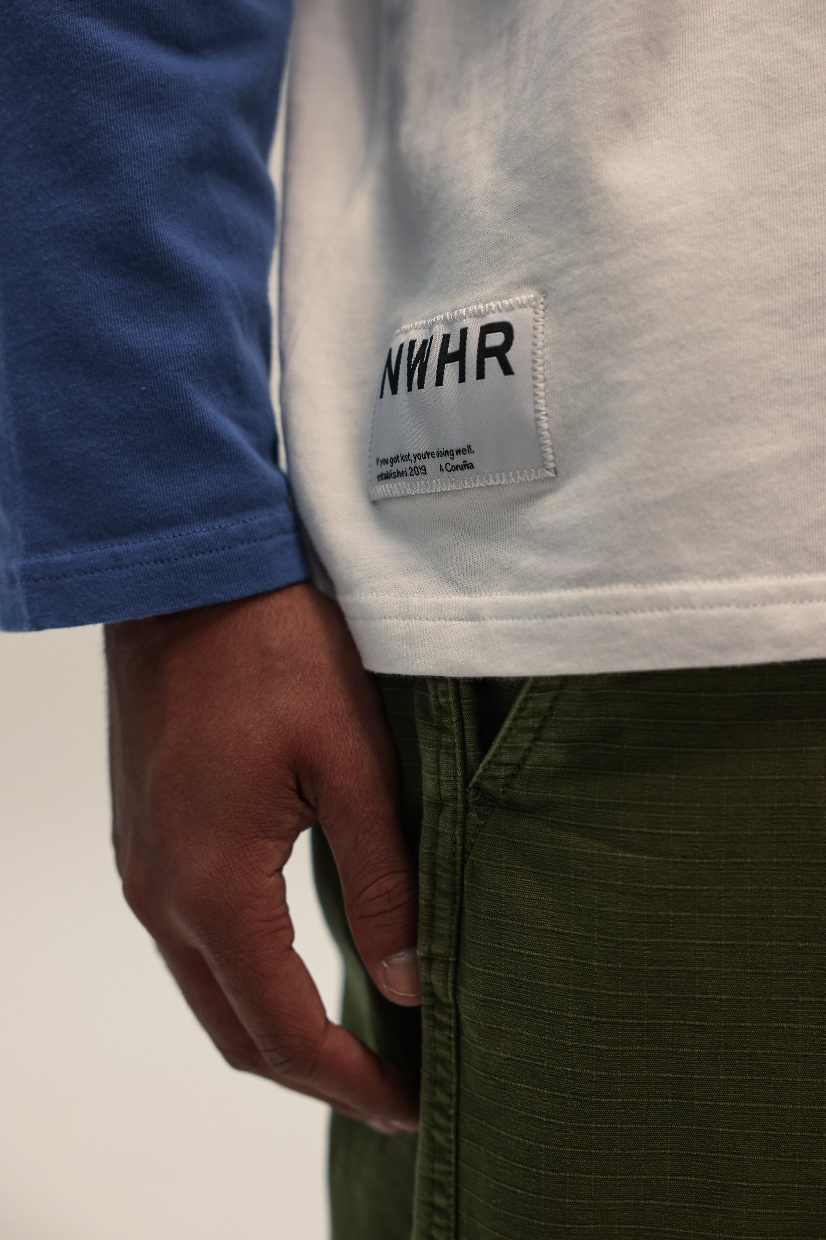 Blue Long T-shirt Made Of Organic Cotton