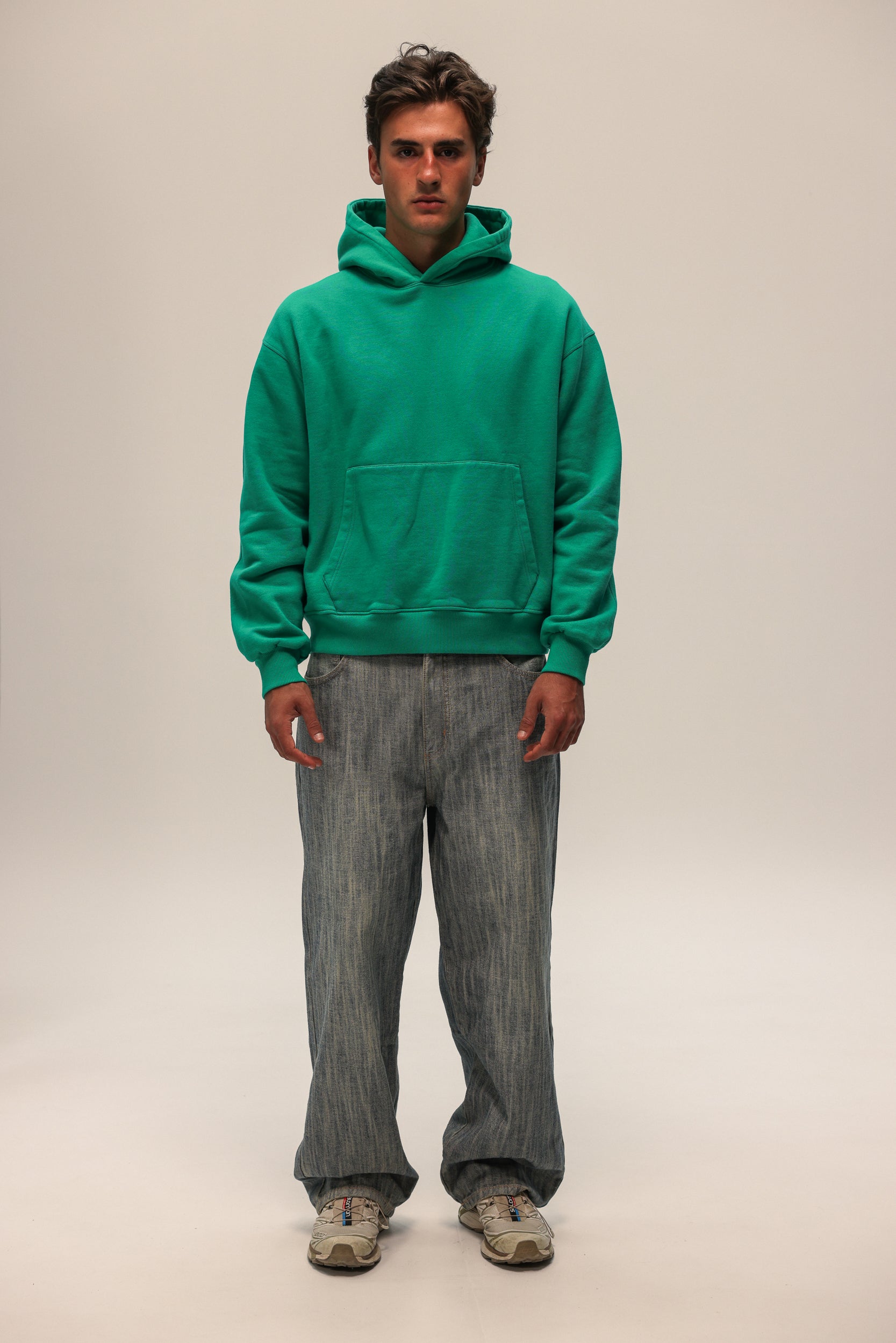 Opal Green Hoodie Made Of Organic Cotton