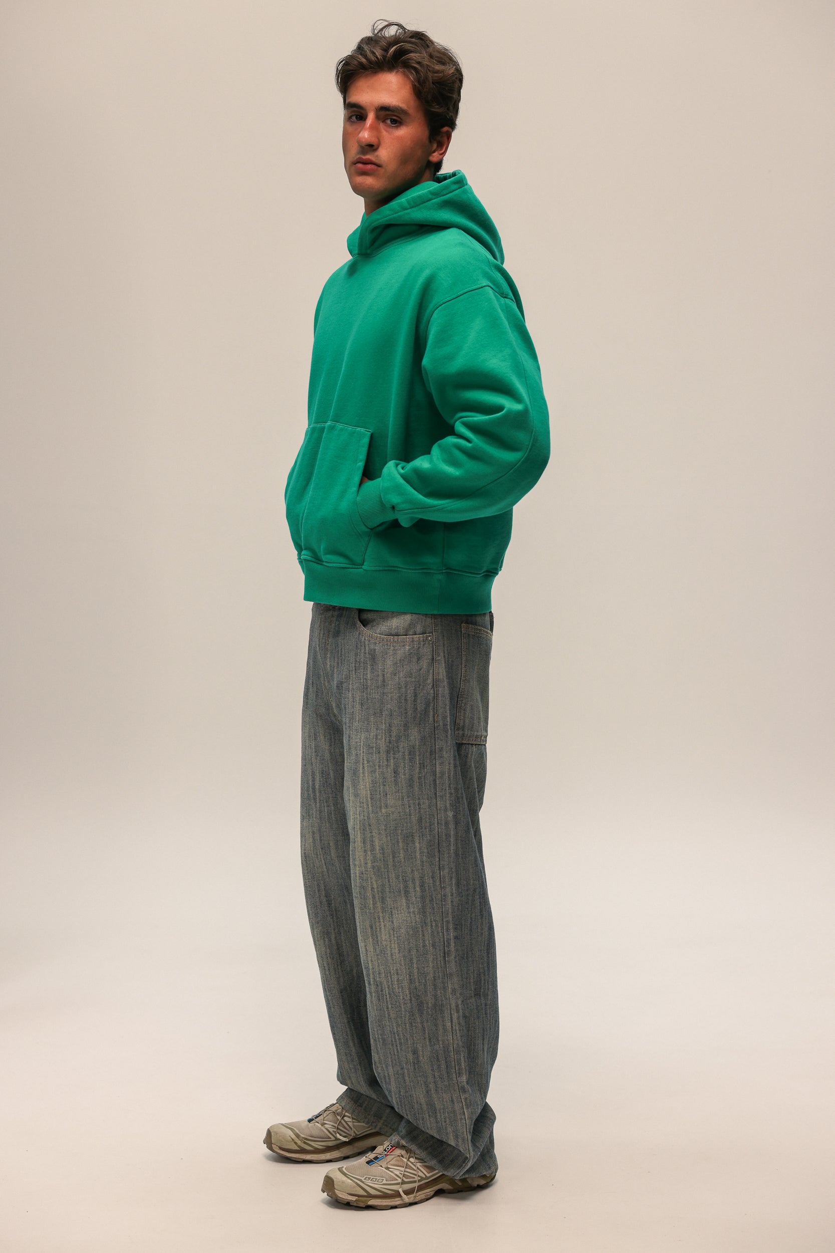 Opal Green Hoodie Made Of Organic Cotton