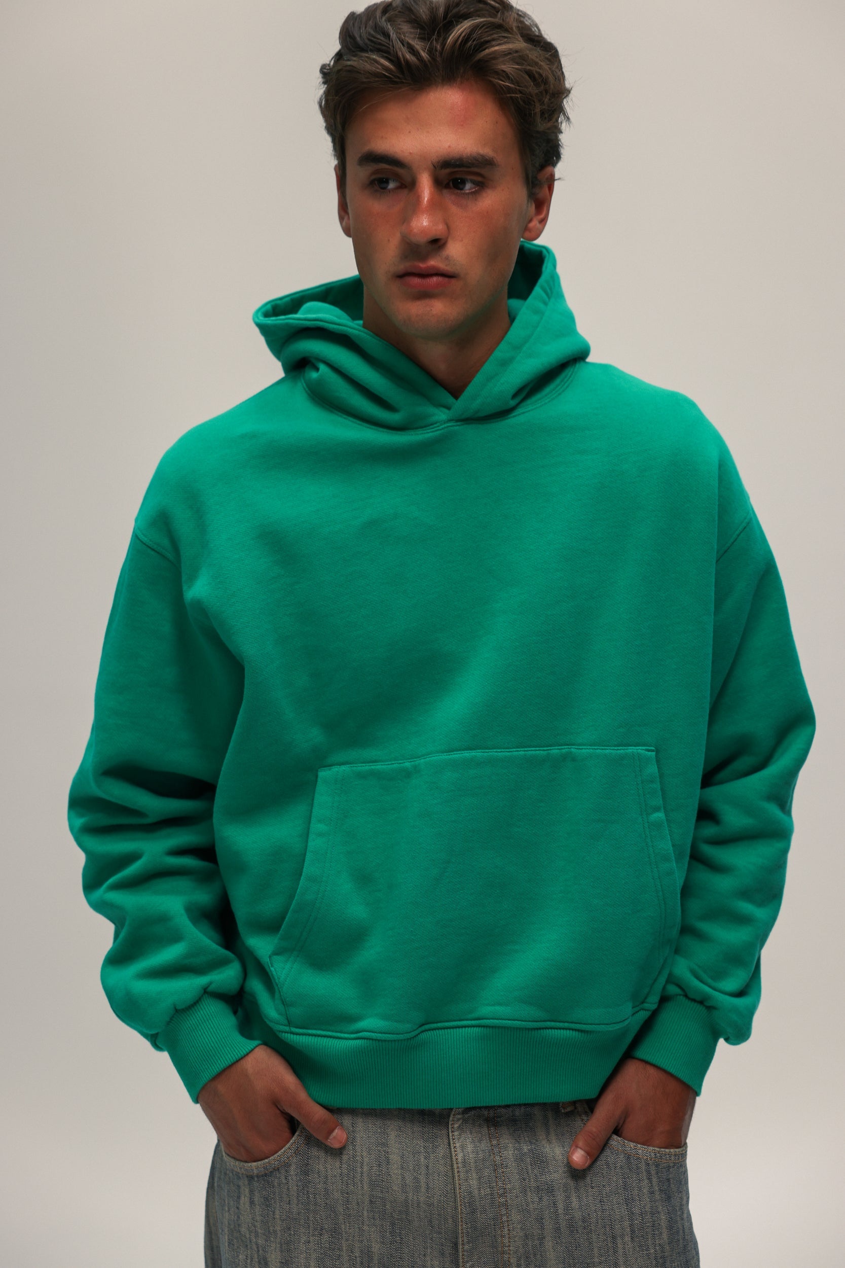 Opal Green Hoodie Made Of Organic Cotton