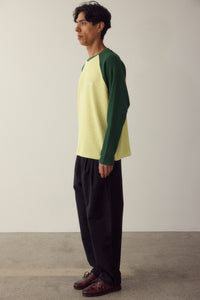 Green Waffle Crewneck Made Of Organic Cotton