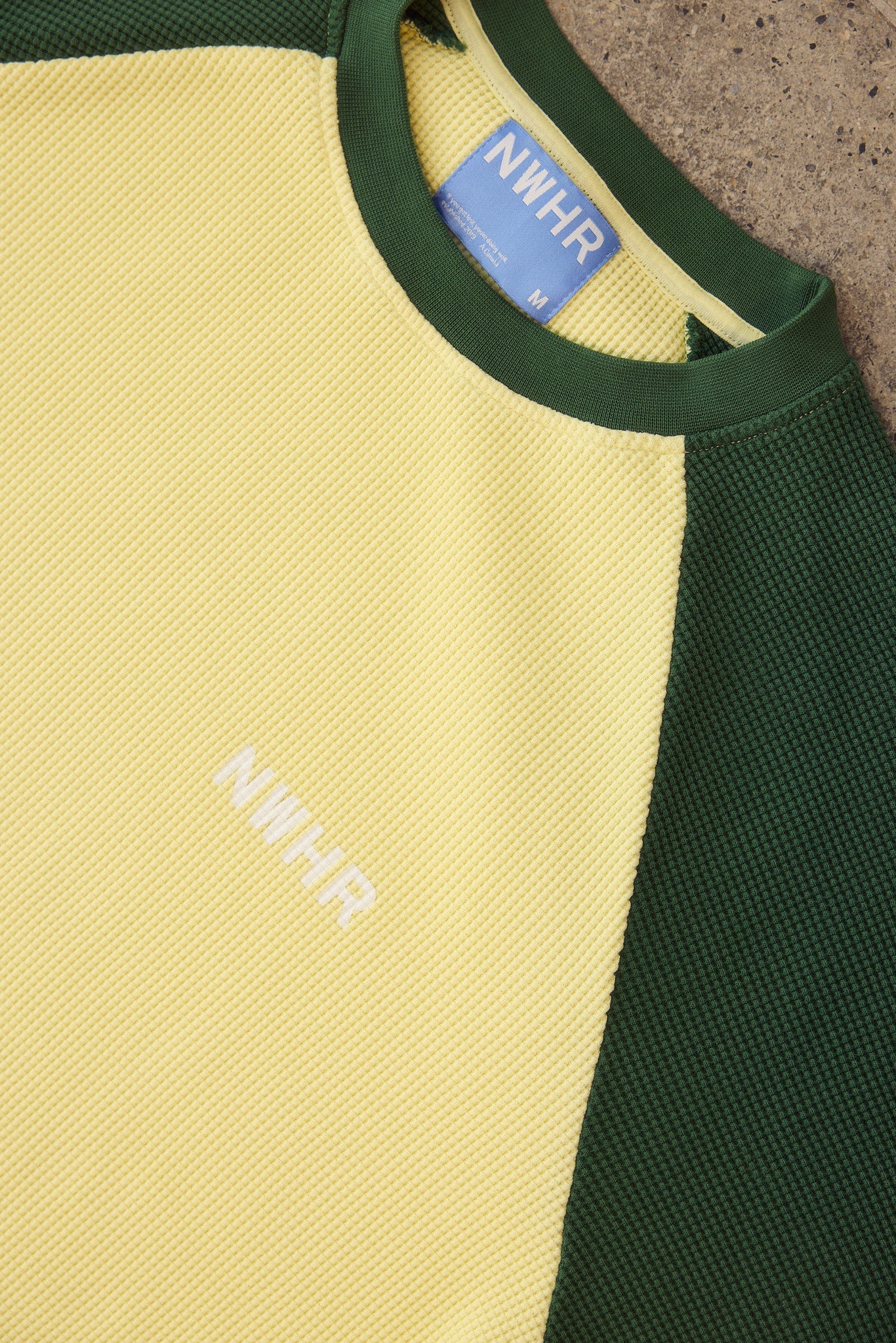 Green Waffle Crewneck Made Of Organic Cotton
