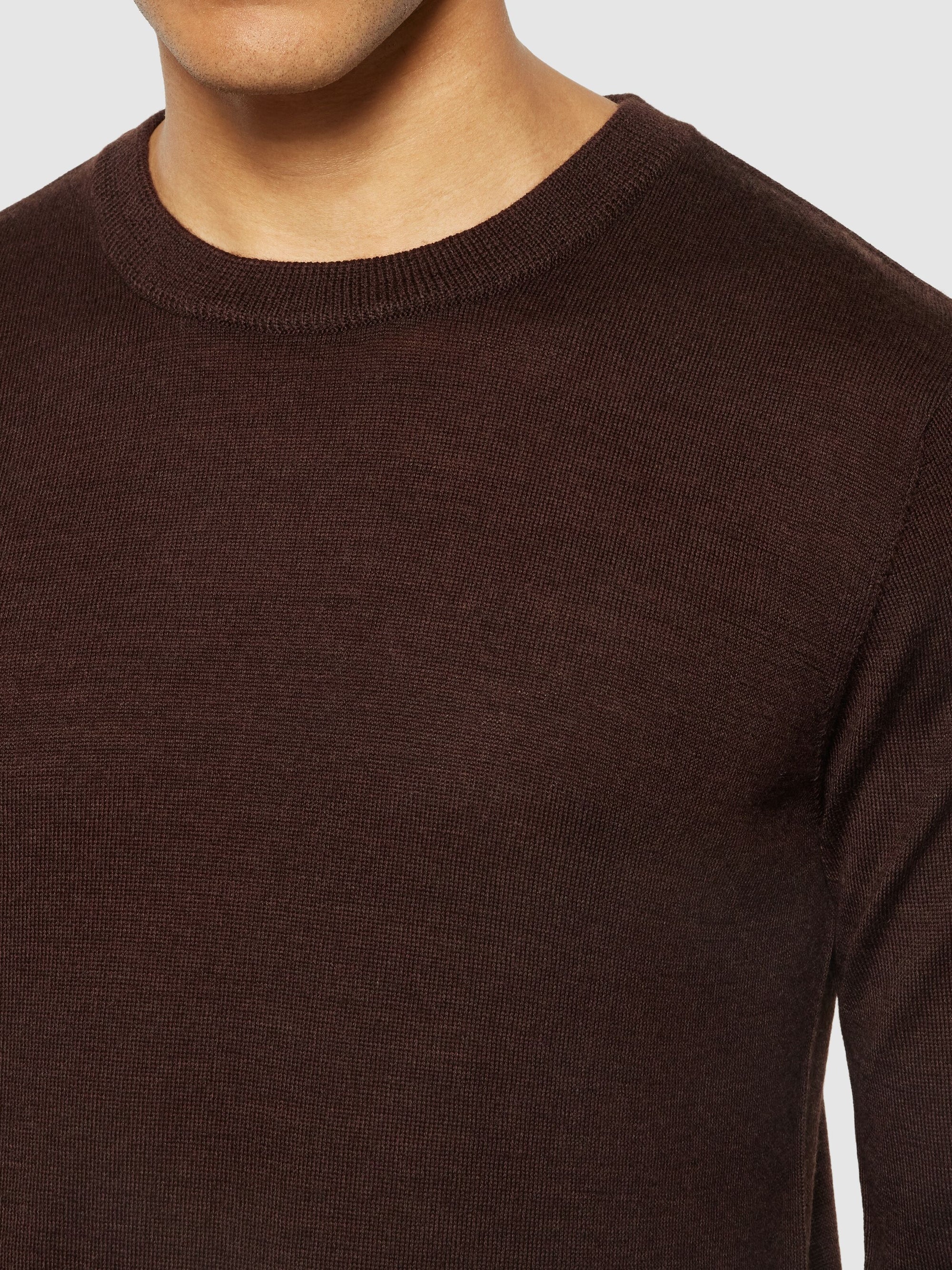 Regular Knit Crew Neck Made Of Merino Wool