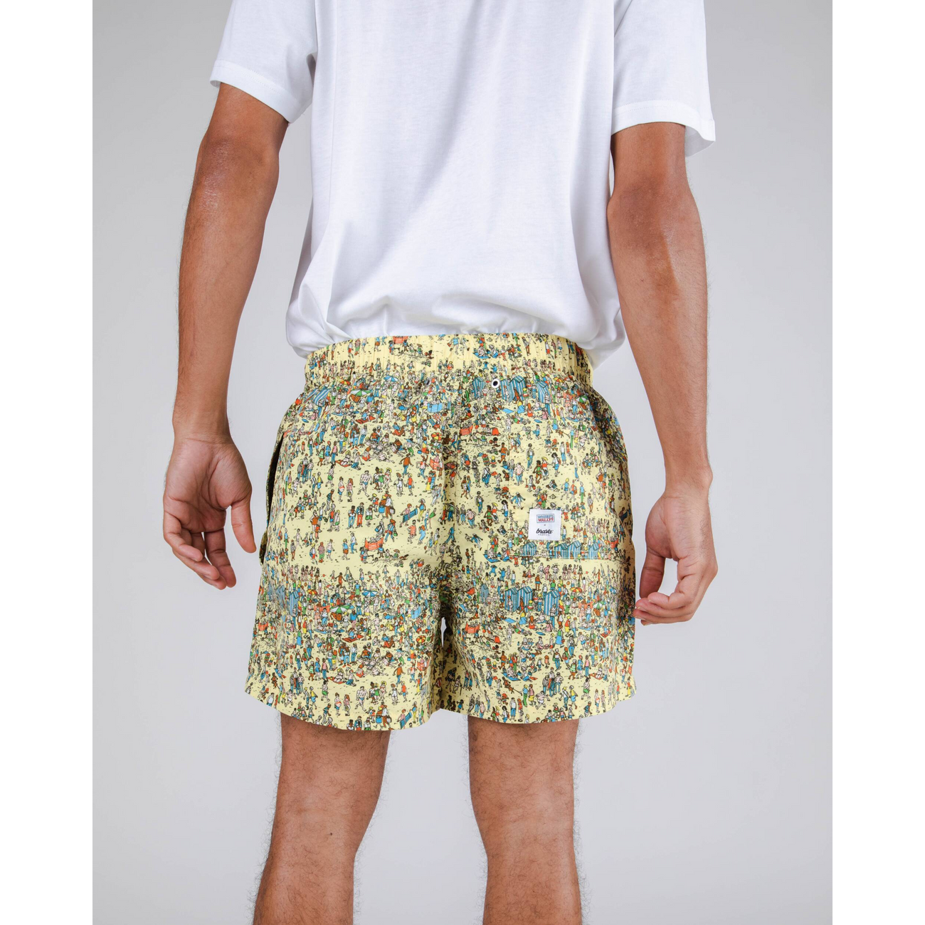 Load image into Gallery viewer, Brava Fabrics Where&#39;s Wally On The Beach Swimshorts
