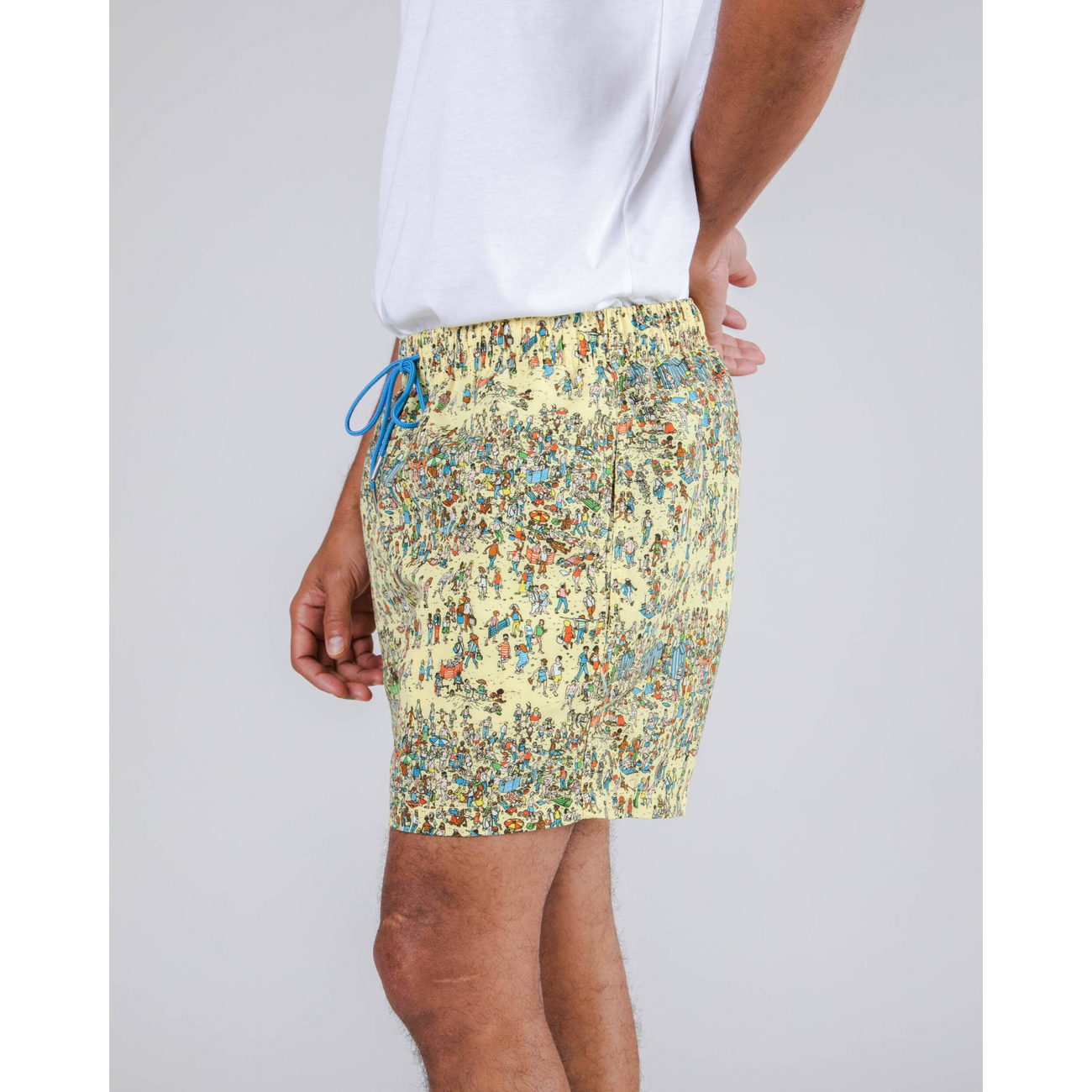 Load image into Gallery viewer, Brava Fabrics Where&#39;s Wally On The Beach Swimshorts
