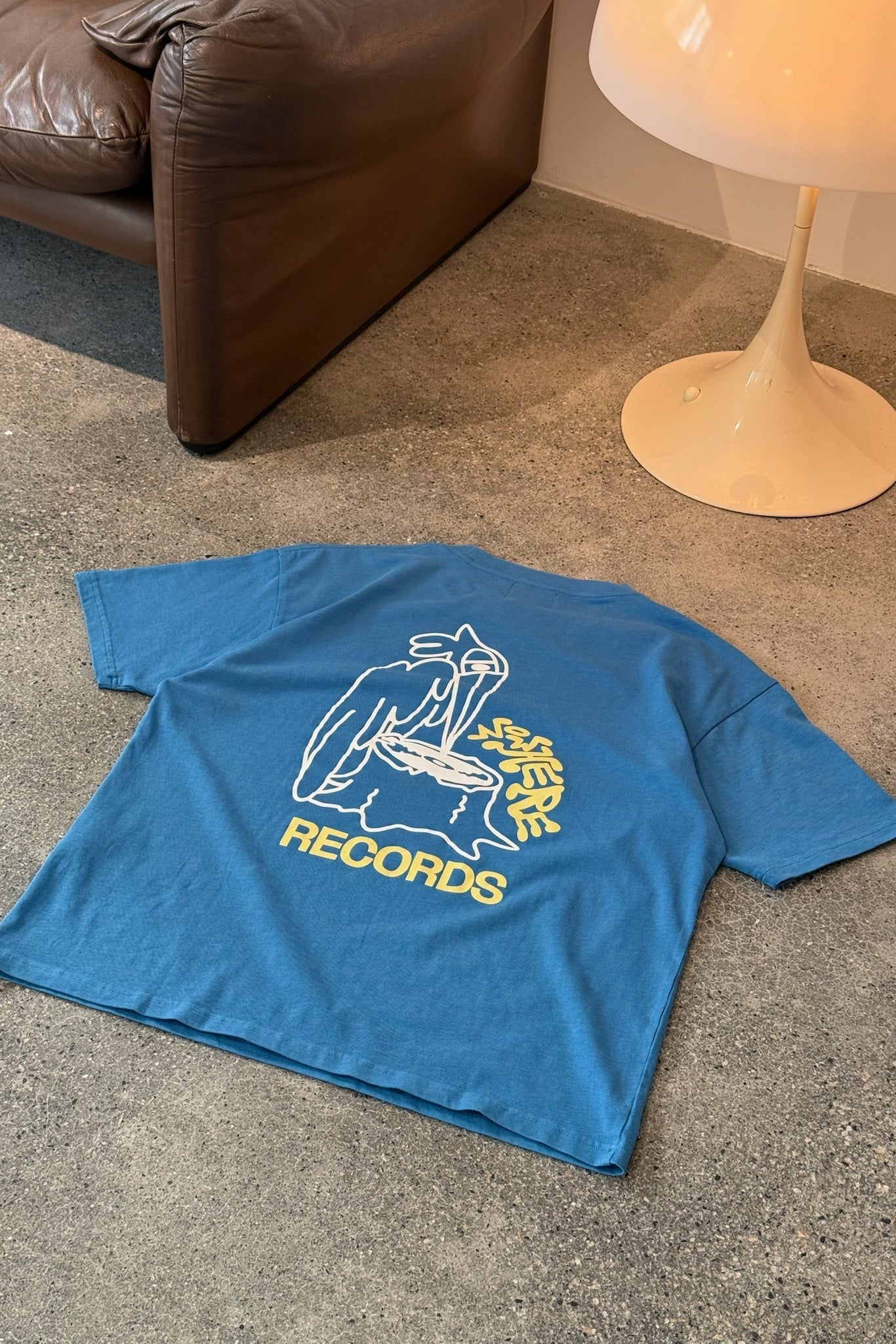 Records Blue T-Shirt Made Of Organic Cotton