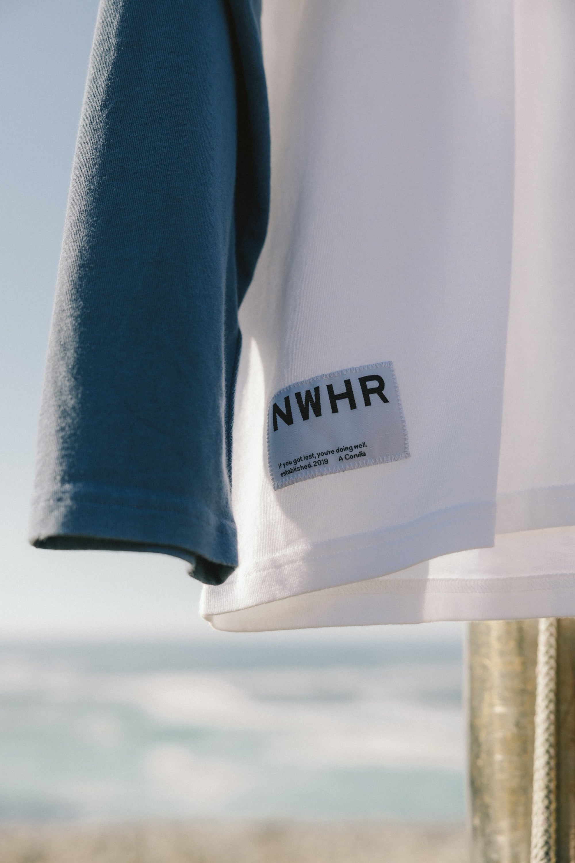 Blue Long T-shirt Made Of Organic Cotton