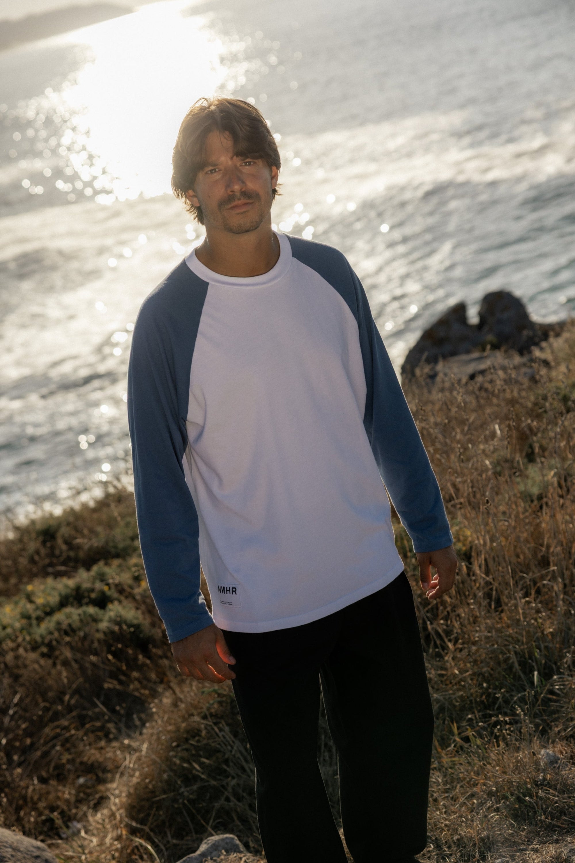 Blue Long T-shirt Made Of Organic Cotton