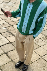 Stripes Zip Jersey Made Of Organic Cotton