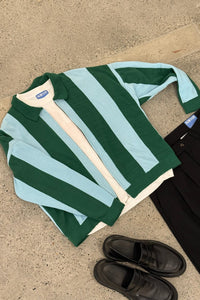 Stripes Zip Jersey Made Of Organic Cotton