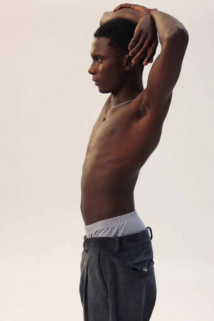 Blue Corduroy Trousers Made Of Organic Cotton