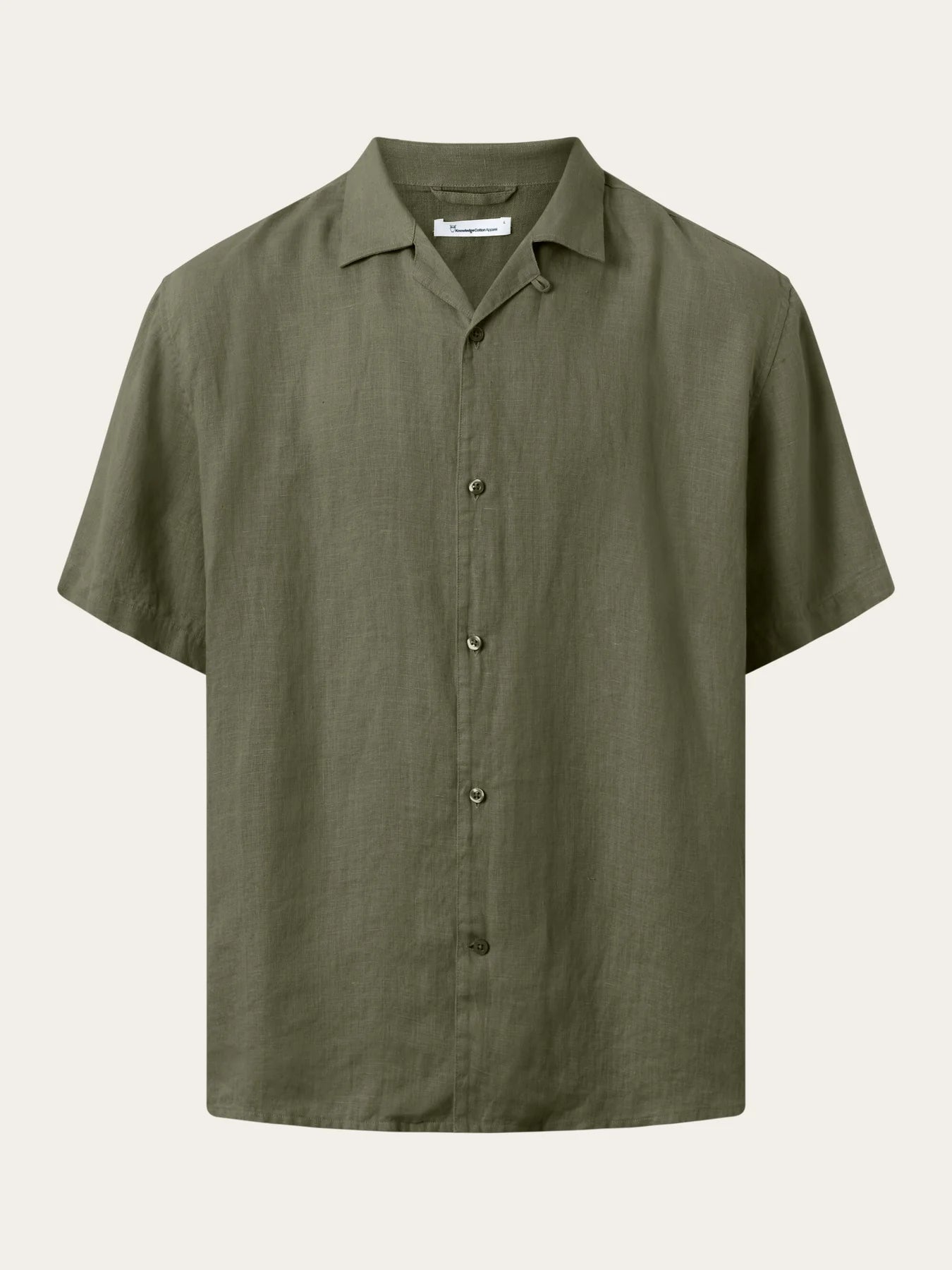 Box Fit Short Sleeved Organic Linen Shirt Made Of Organic Linen