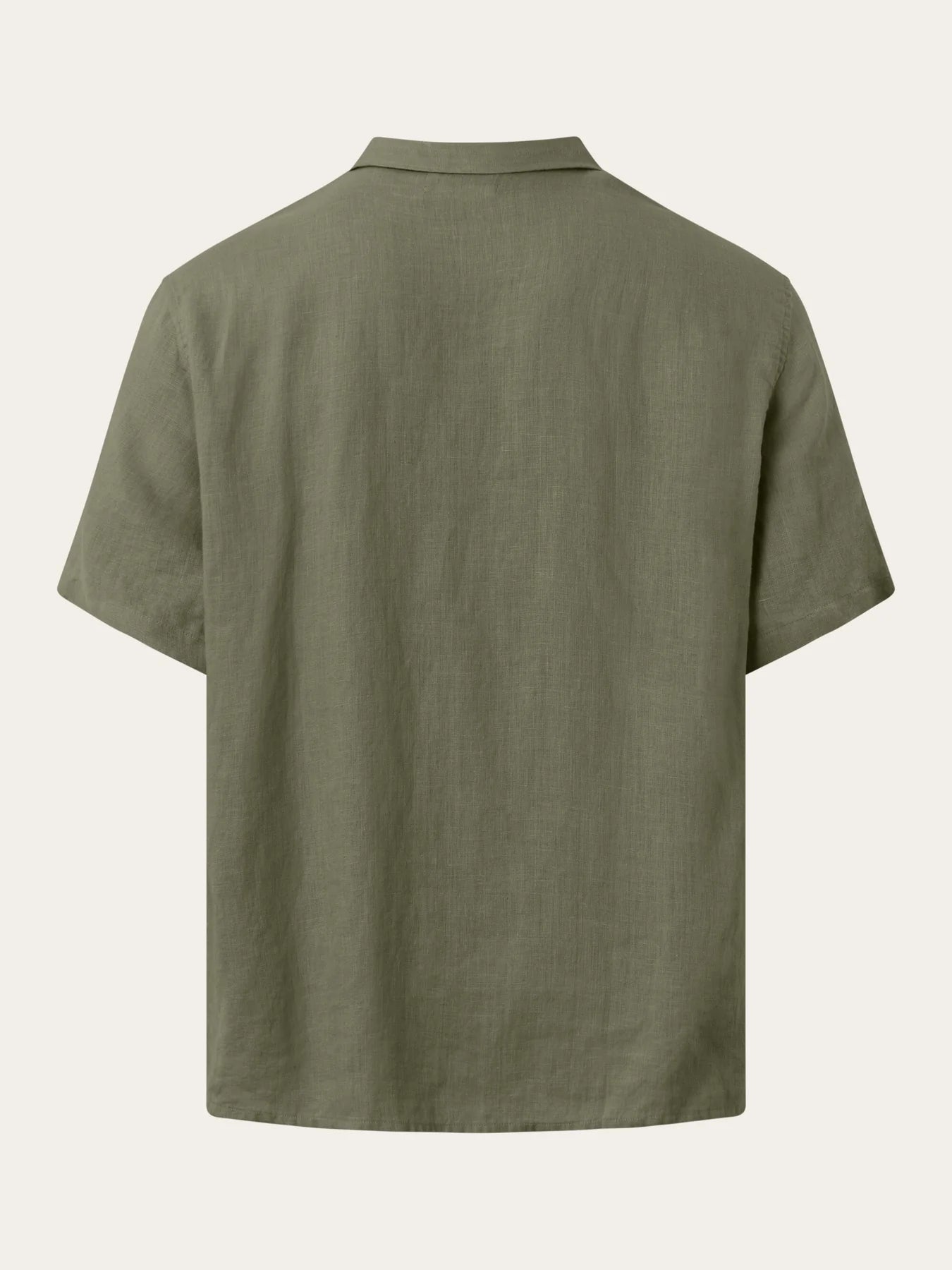 Box Fit Short Sleeved Organic Linen Shirt Made Of Organic Linen