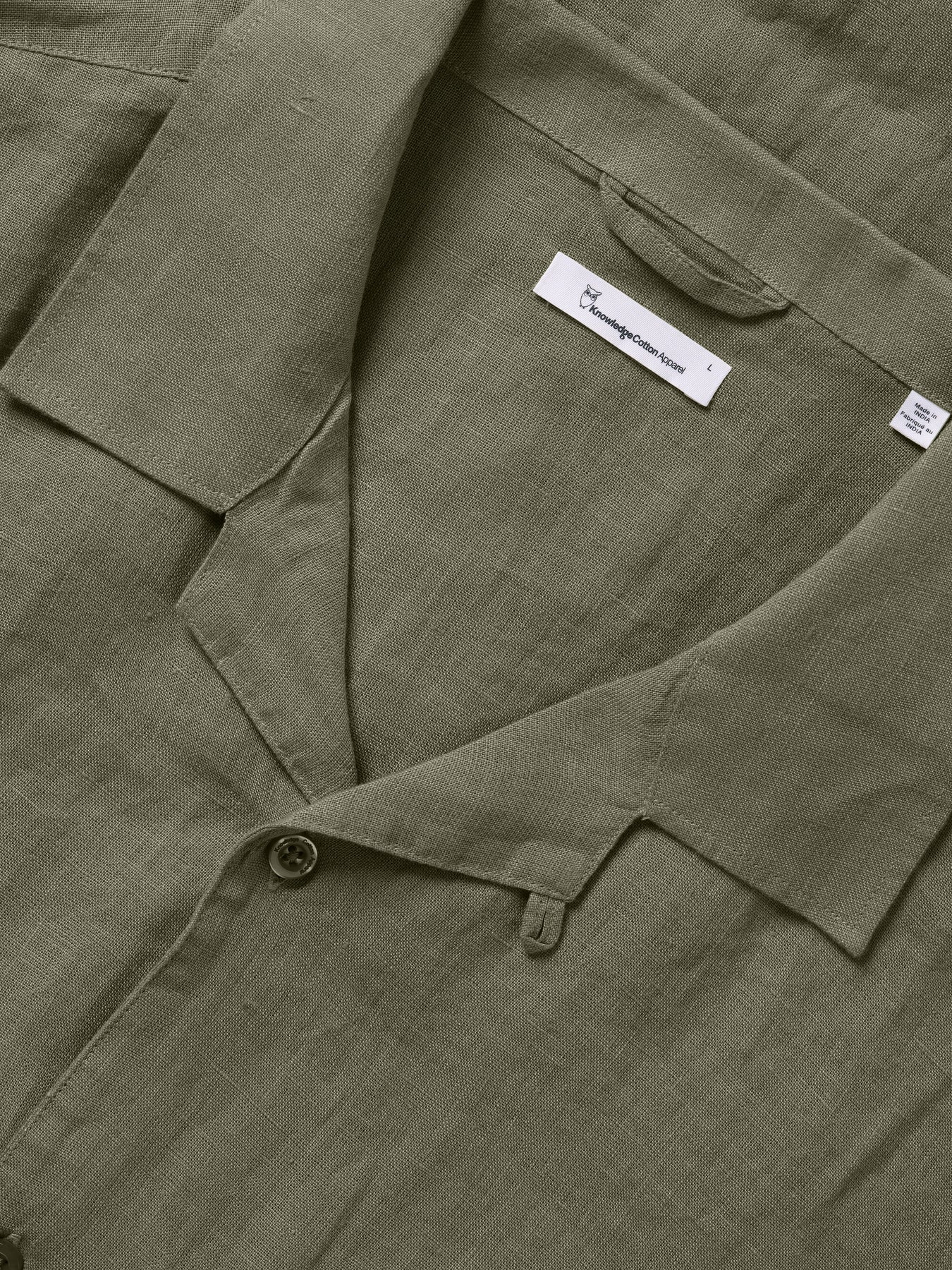 Box Fit Short Sleeved Organic Linen Shirt Made Of Organic Linen