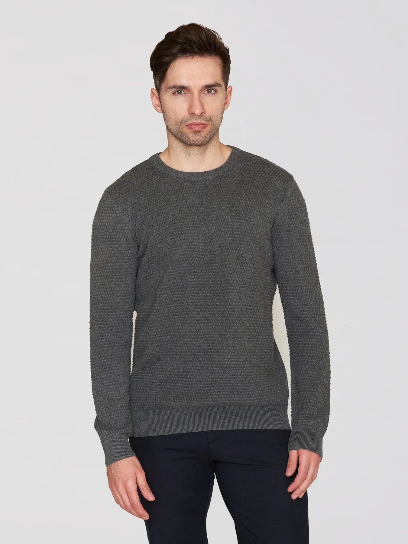 Bubble Knit Crew Neck Made Of Organic Cotton