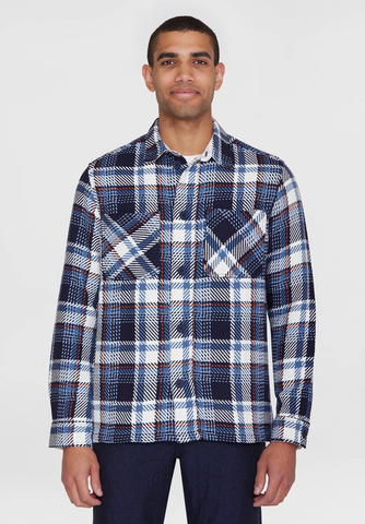 Knowledge Cotton Apparel Checked Overshirt