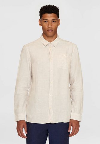 Knowledge Cotton Apparel Yarndyed Organic Linen Shirt