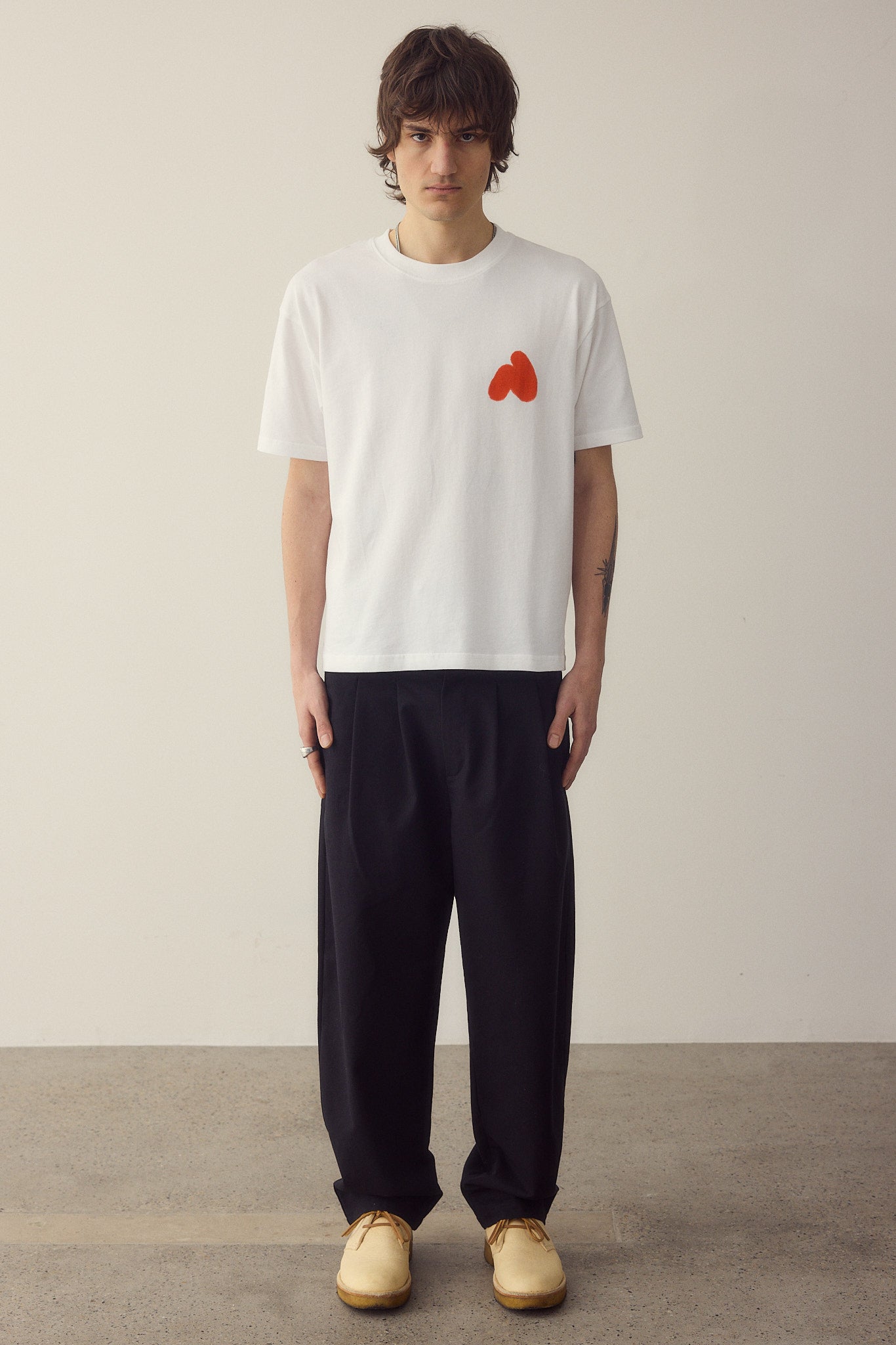 Red Spray T-shirt Made Of Organic Cotton