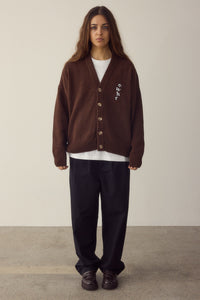 Brown Cardigan Made Of Organic Cotton