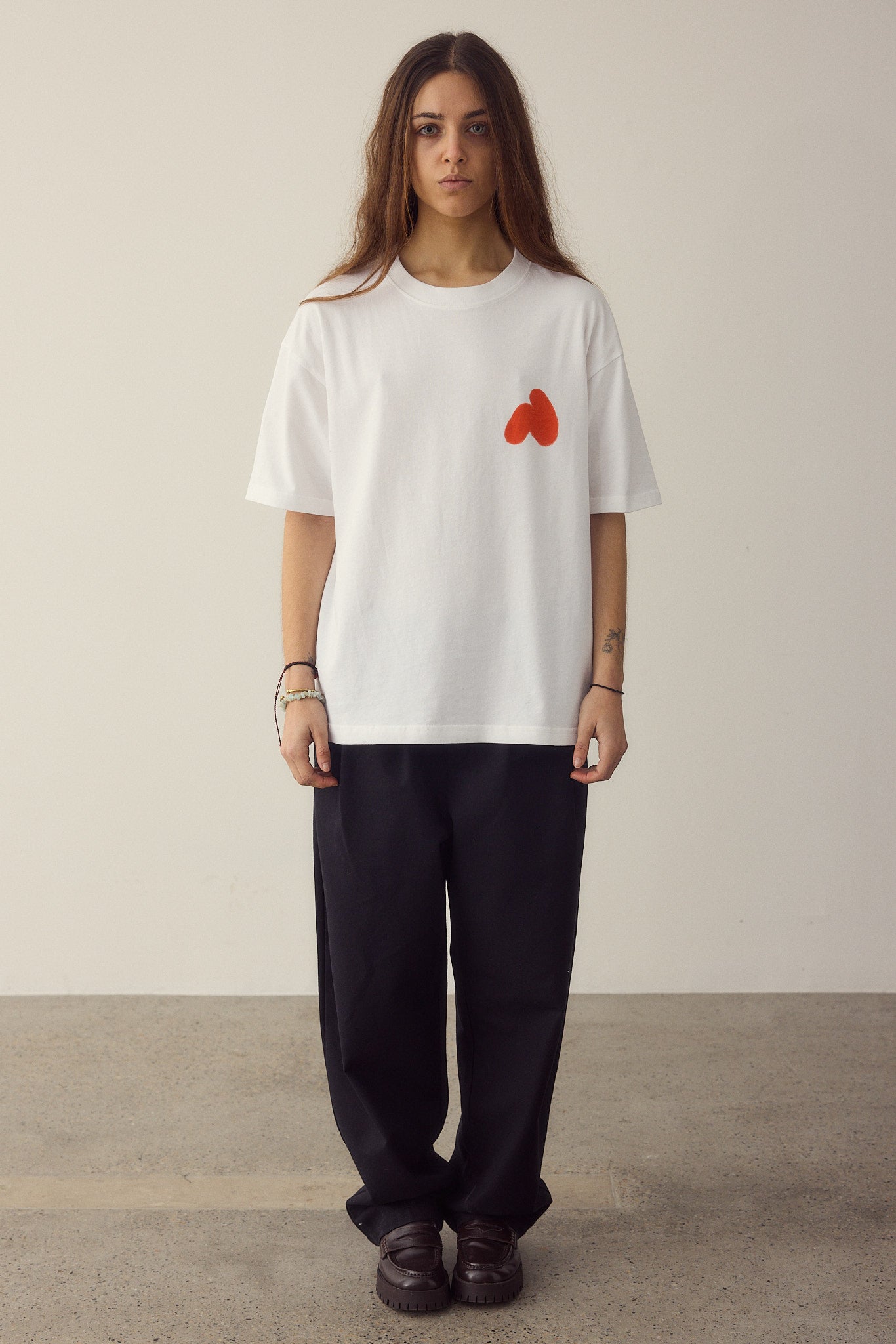 Red Spray T-shirt Made Of Organic Cotton