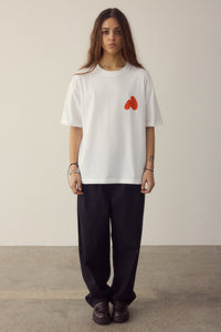 Red Spray T-shirt Made Of Organic Cotton