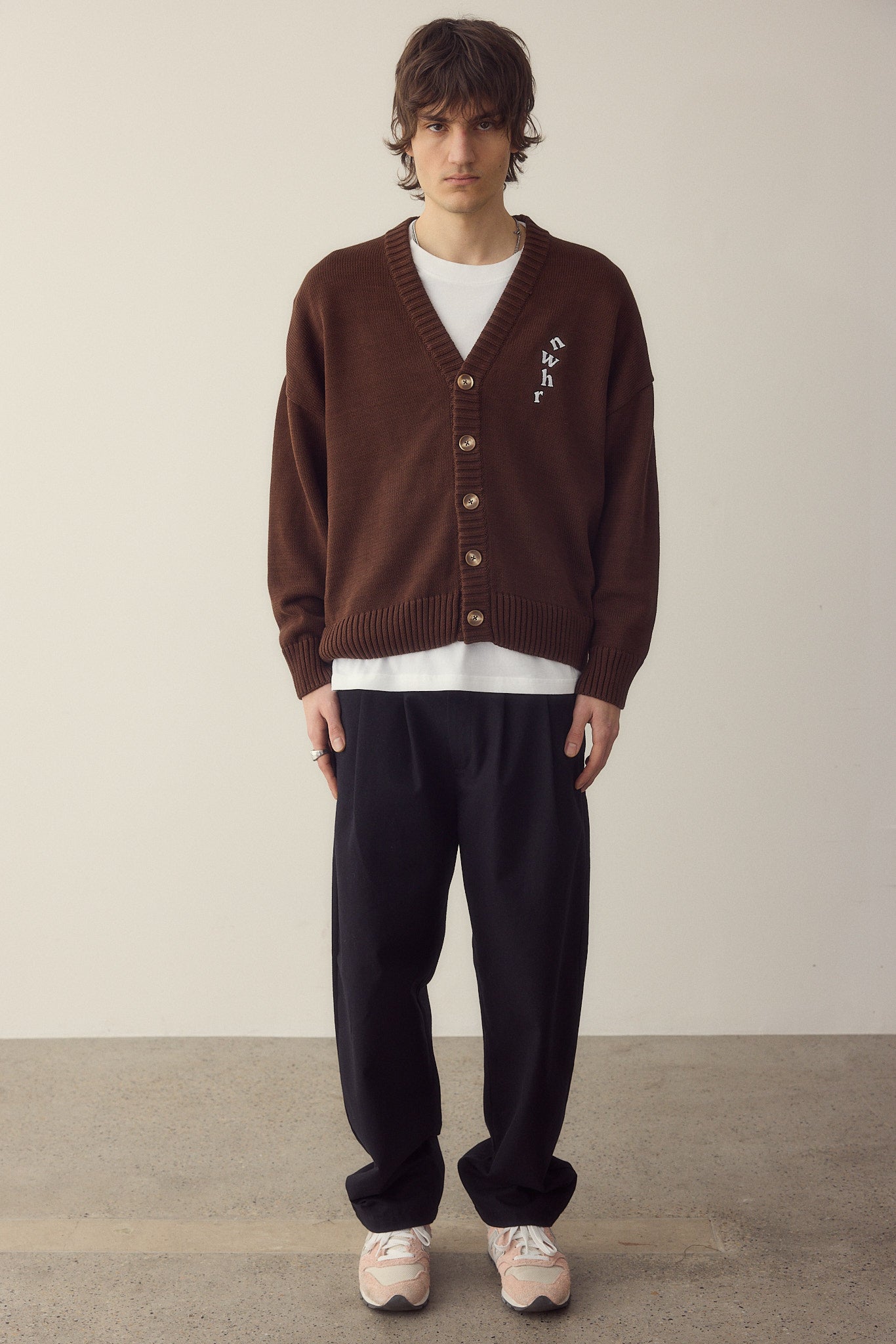 Brown Cardigan Made Of Organic Cotton