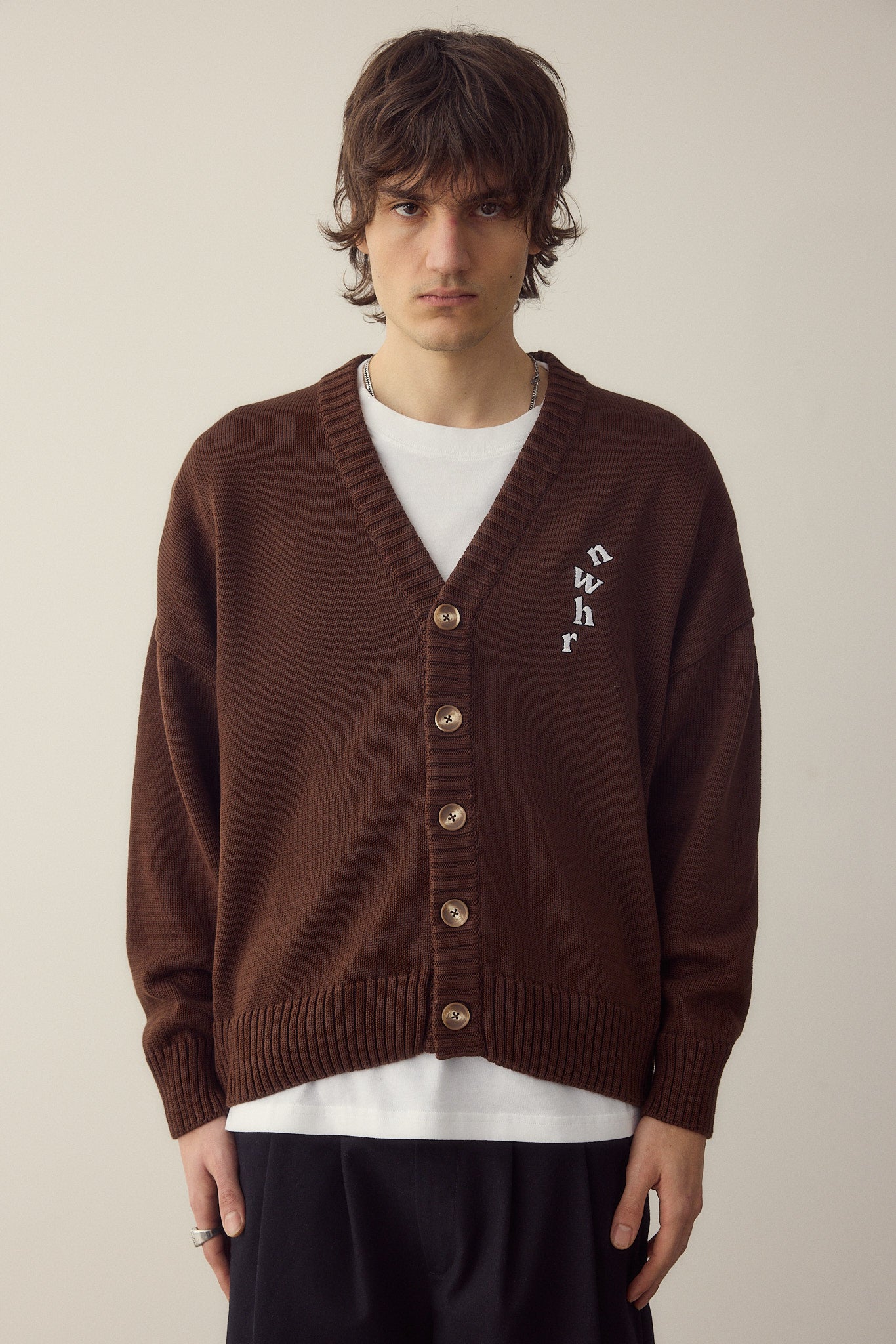 Brown Cardigan Made Of Organic Cotton