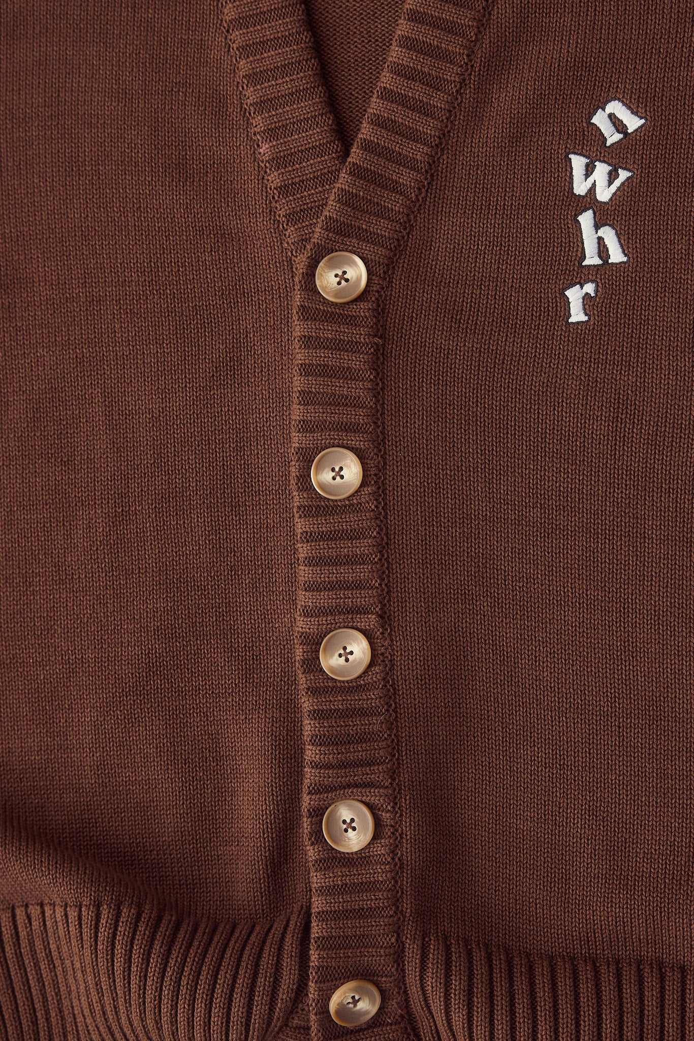 Brown Cardigan Made Of Organic Cotton