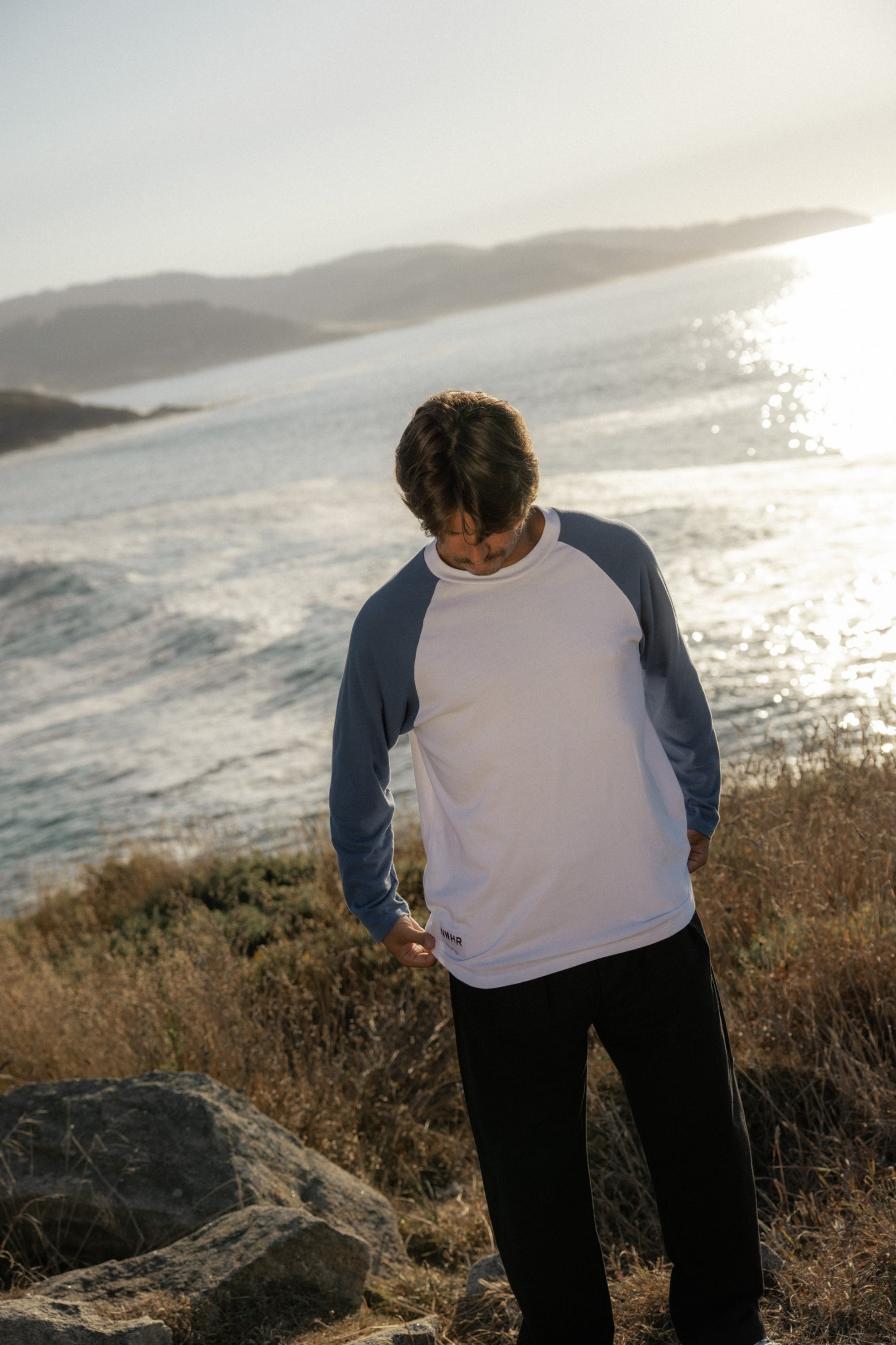 Blue Long T-shirt Made Of Organic Cotton