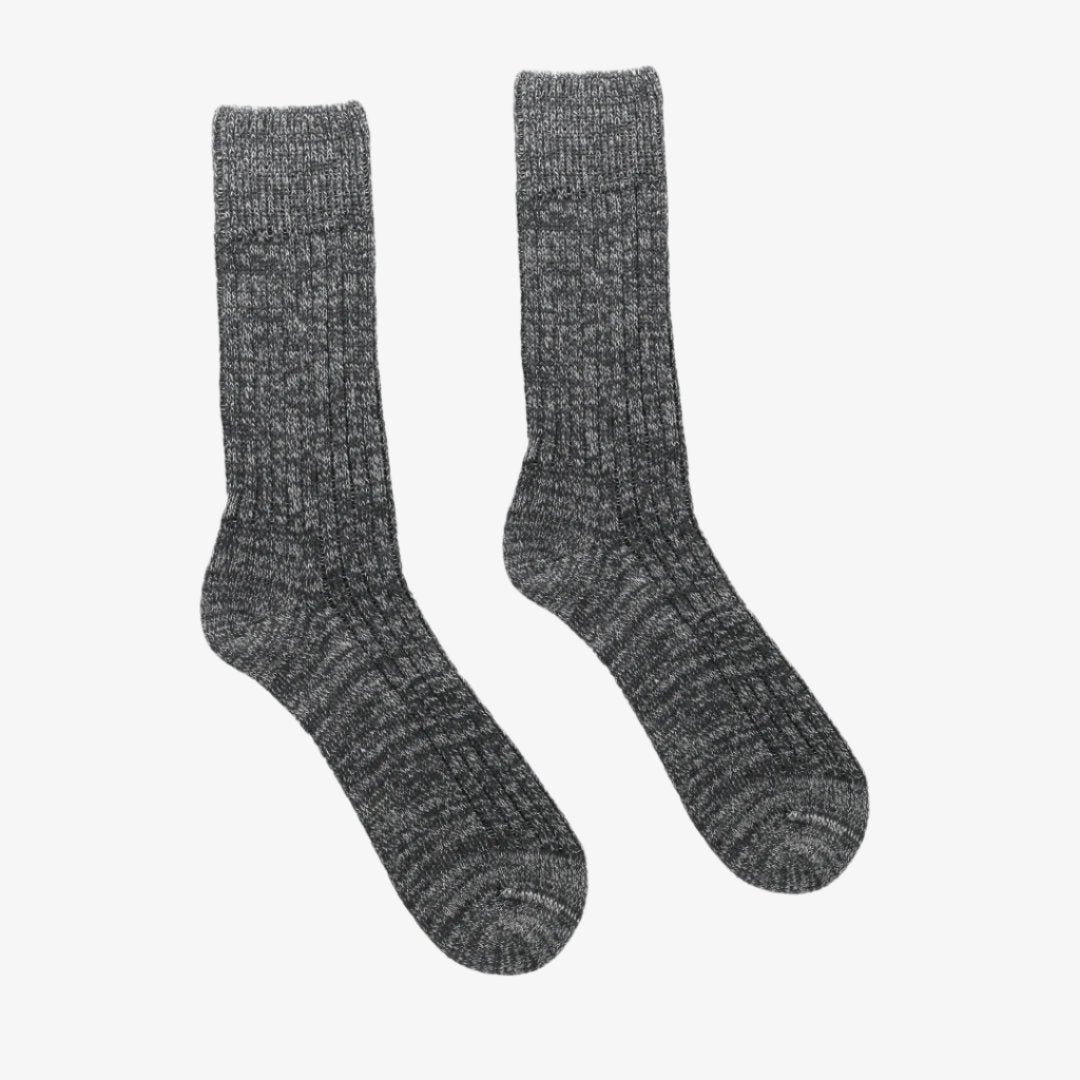 The Huison 100% Recycled Teal Fleck Socks Made Of Cotton Mix