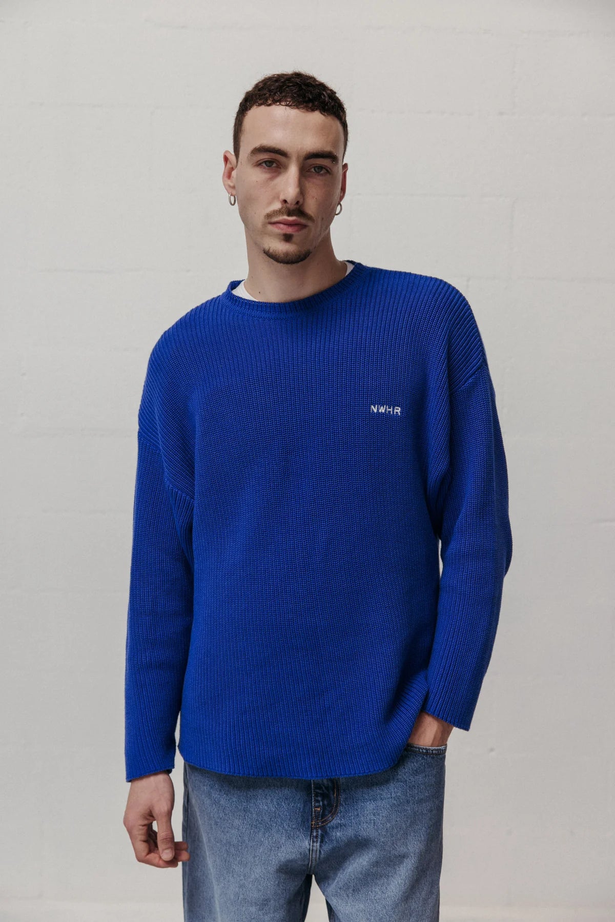 Light Blue Sweater Made Of Organic Cotton