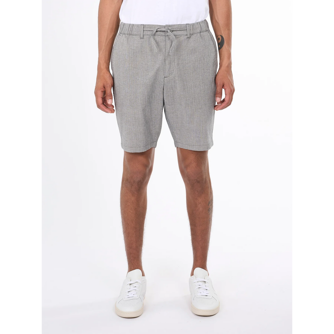 Load image into Gallery viewer, Knowledge Cotton Apparel  Loose Fit Pepita Checked Shorts

