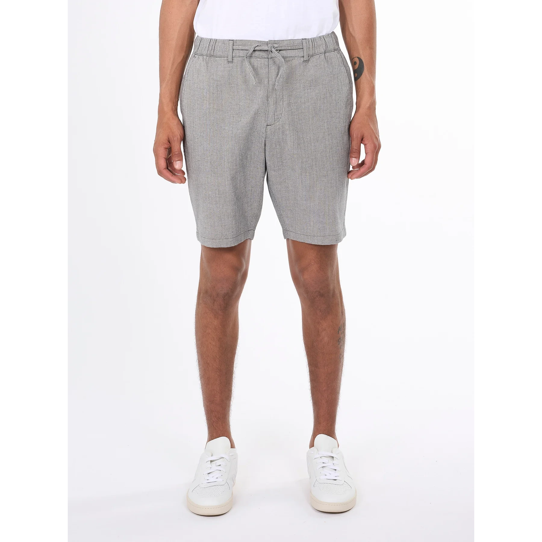 Knowledge Cotton Apparel  Loose Fit Pepita Checked Shorts