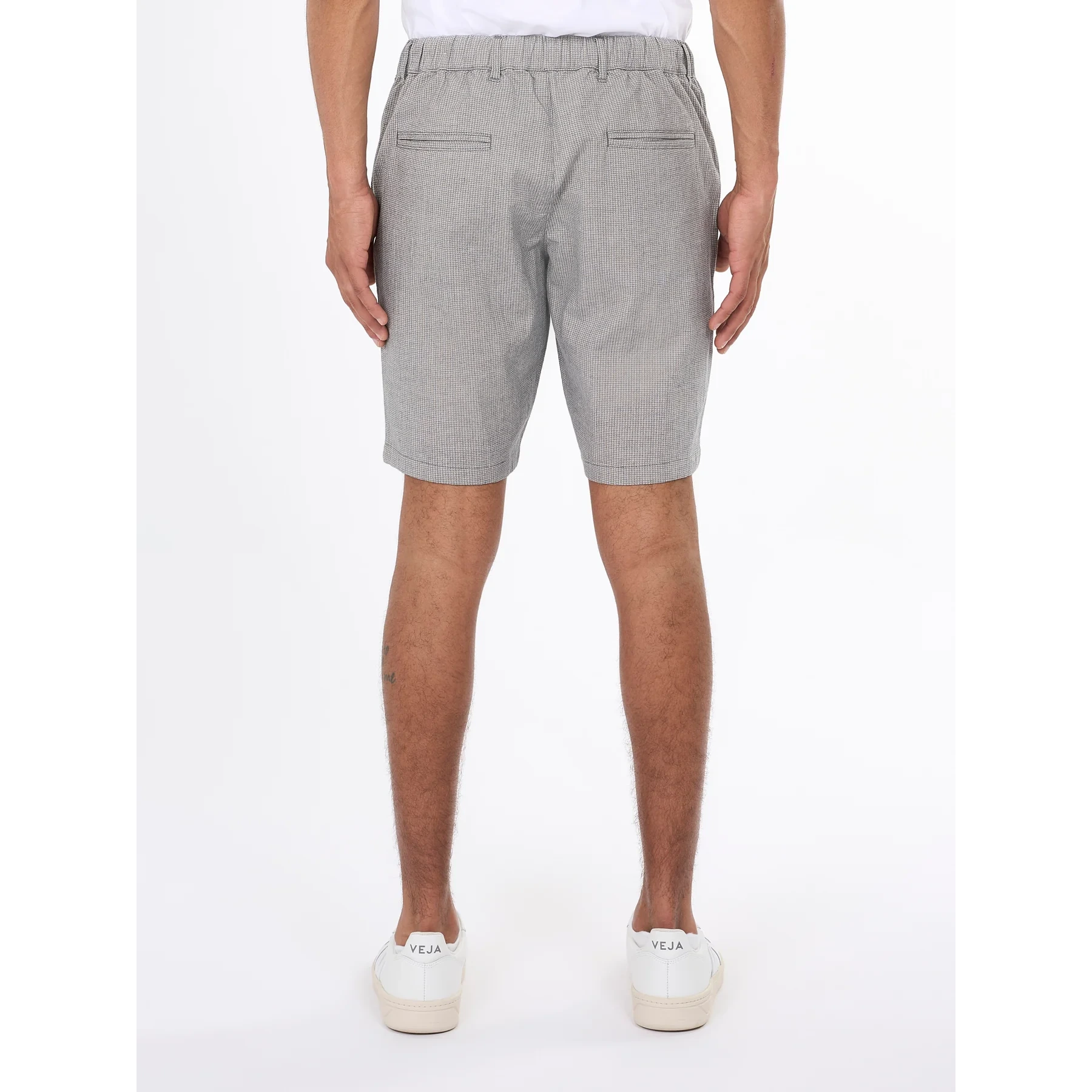Knowledge Cotton Apparel  Loose Fit Pepita Checked Shorts