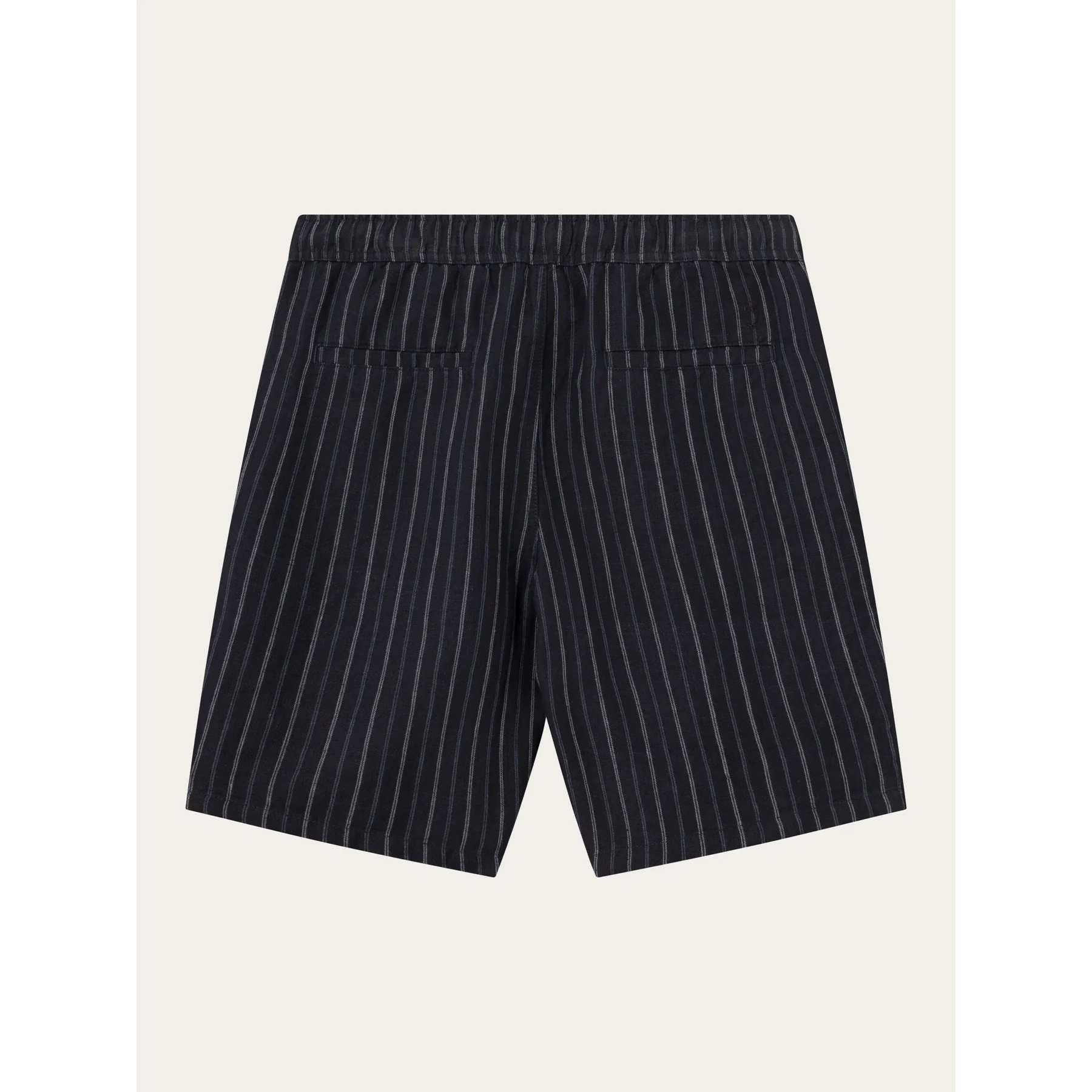 Knowledge Cotton Apparel FIG Loose Striped Linen Shorts