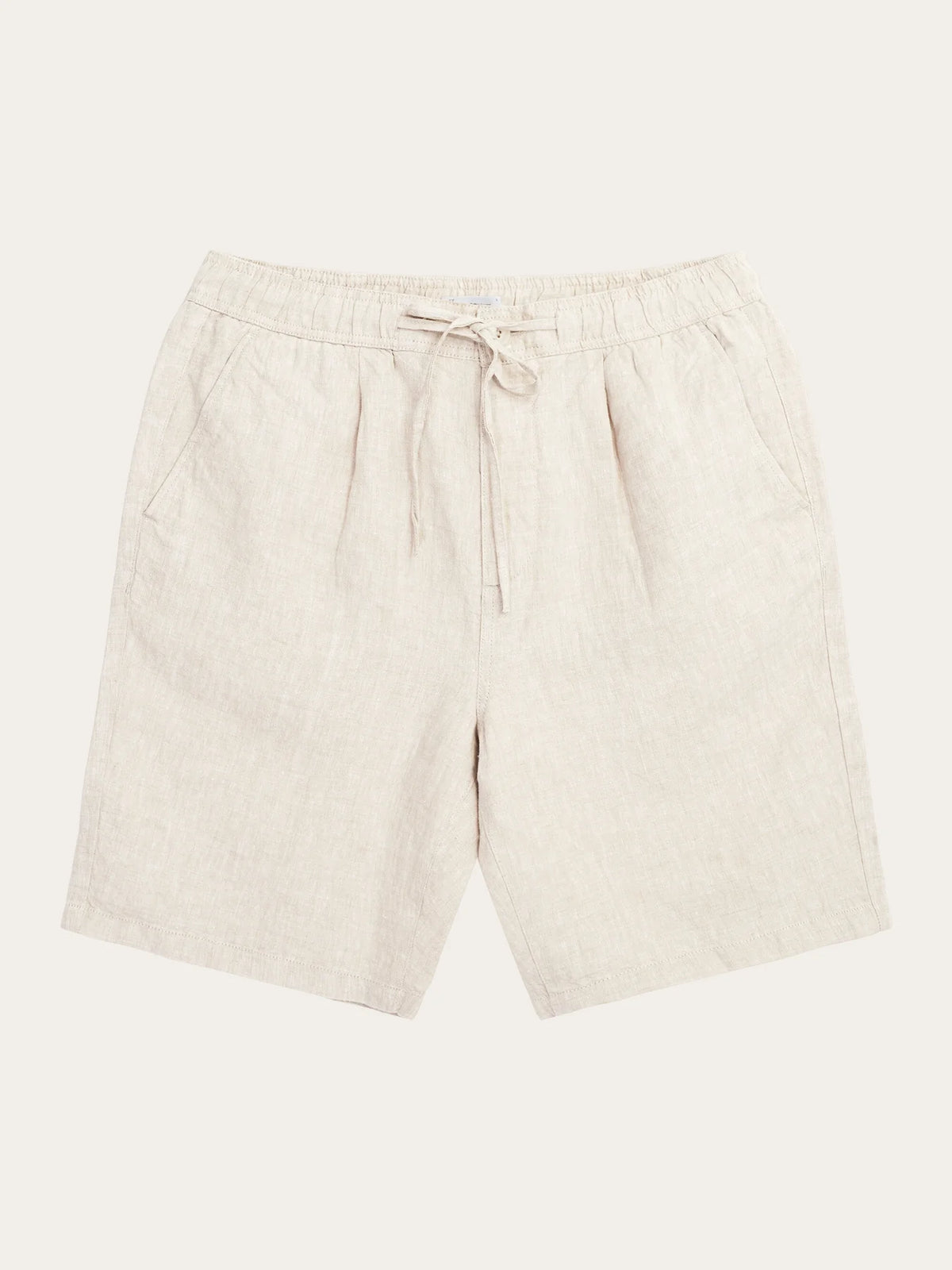 Chuck regular linen shorts - Yarndyed - Light feather gray