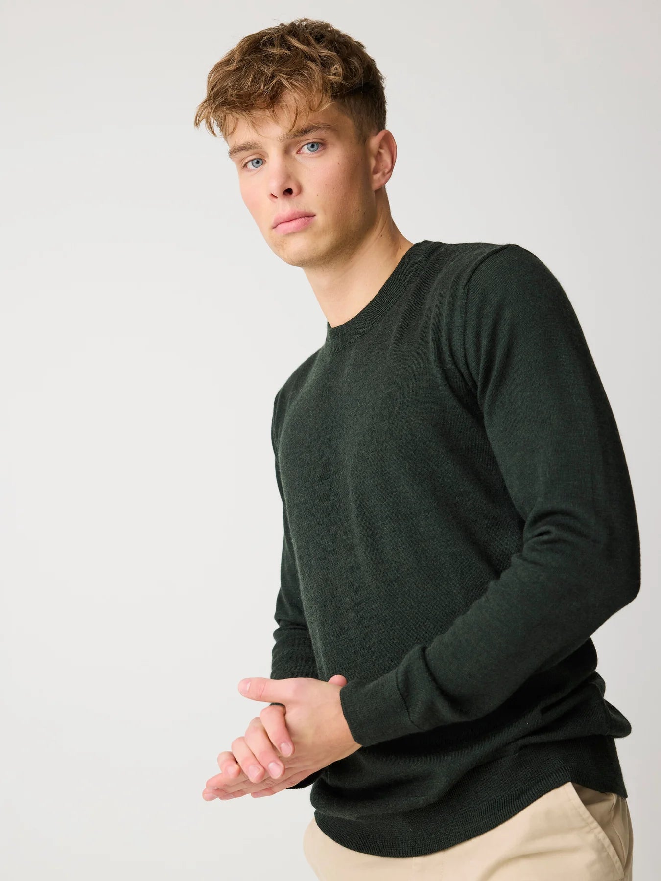 Regular Knit Crew Neck Made Of Merino Wool