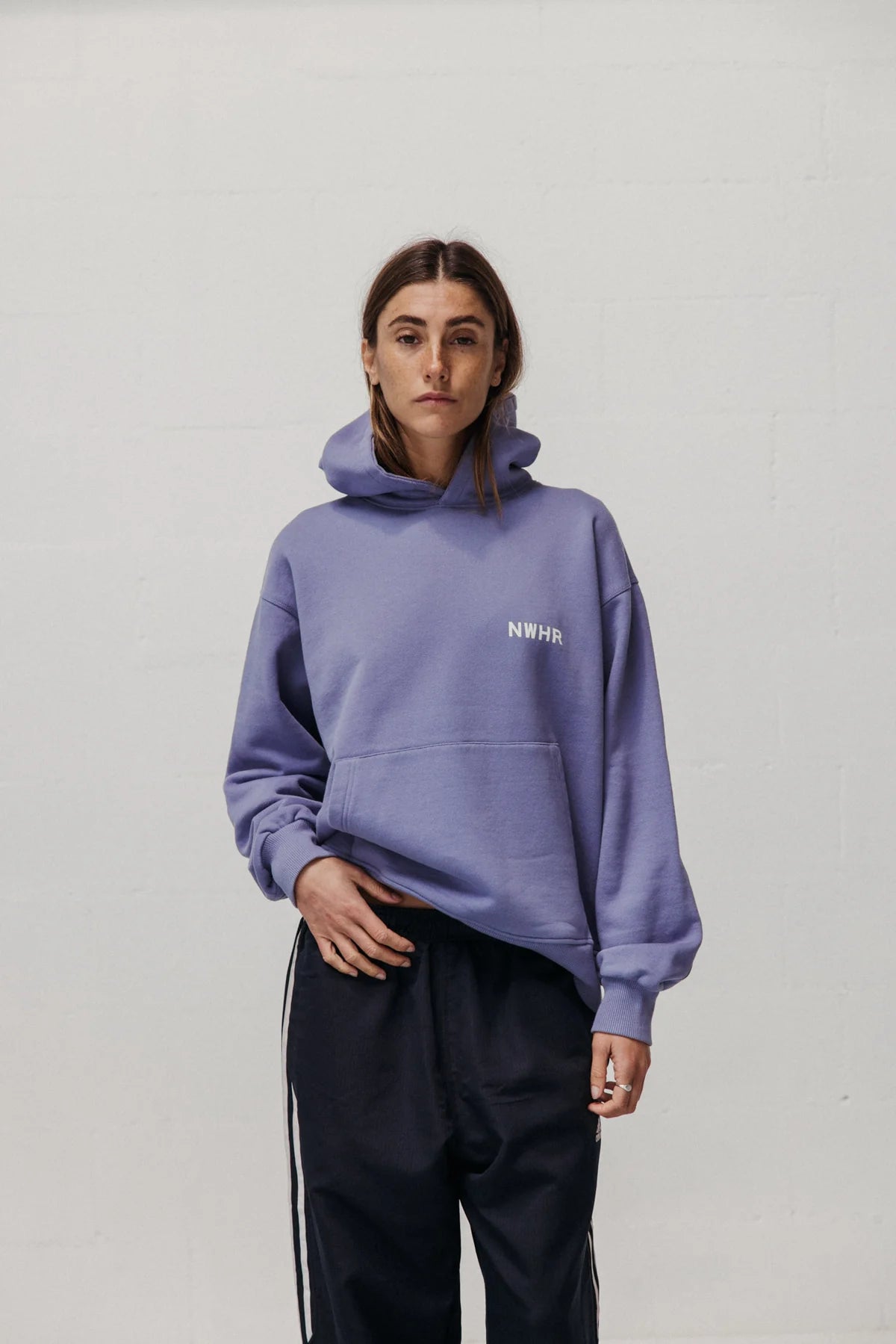 Lilac Washed Hoodie Made Of Organic Cotton