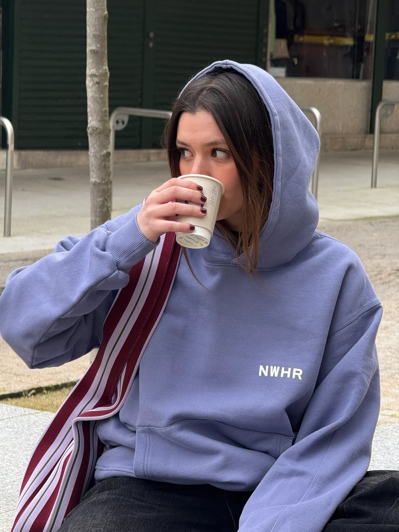 Lilac Washed Hoodie Made Of Organic Cotton