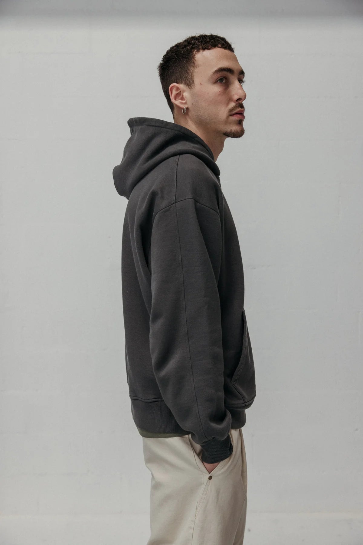 Lilac Washed Hoodie Made Of Organic Cotton