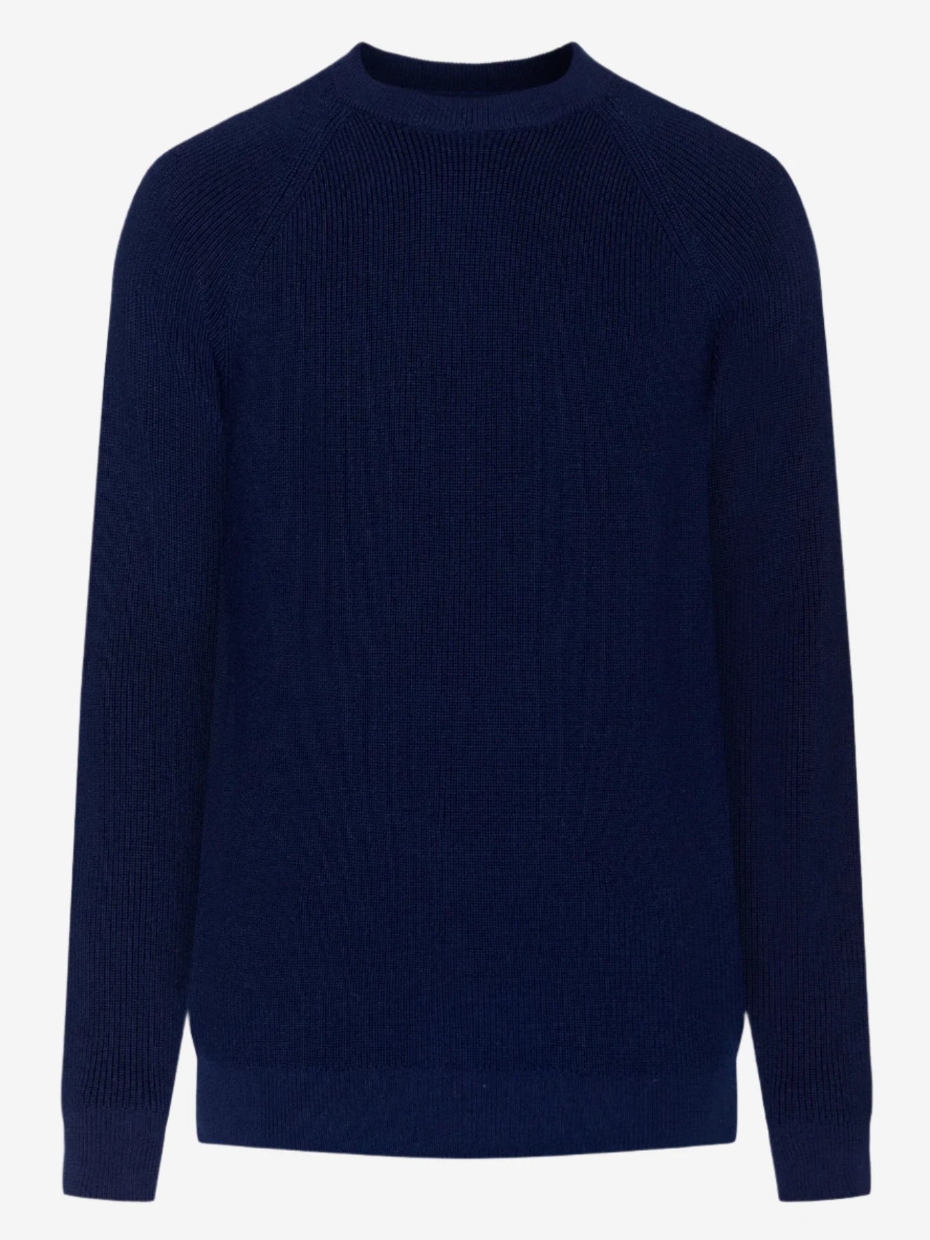 O-neck Rib Knit Made Of Merino Wool