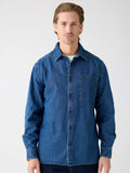 Natural Indigo Denim Shirt Made Of Organic Cotton
