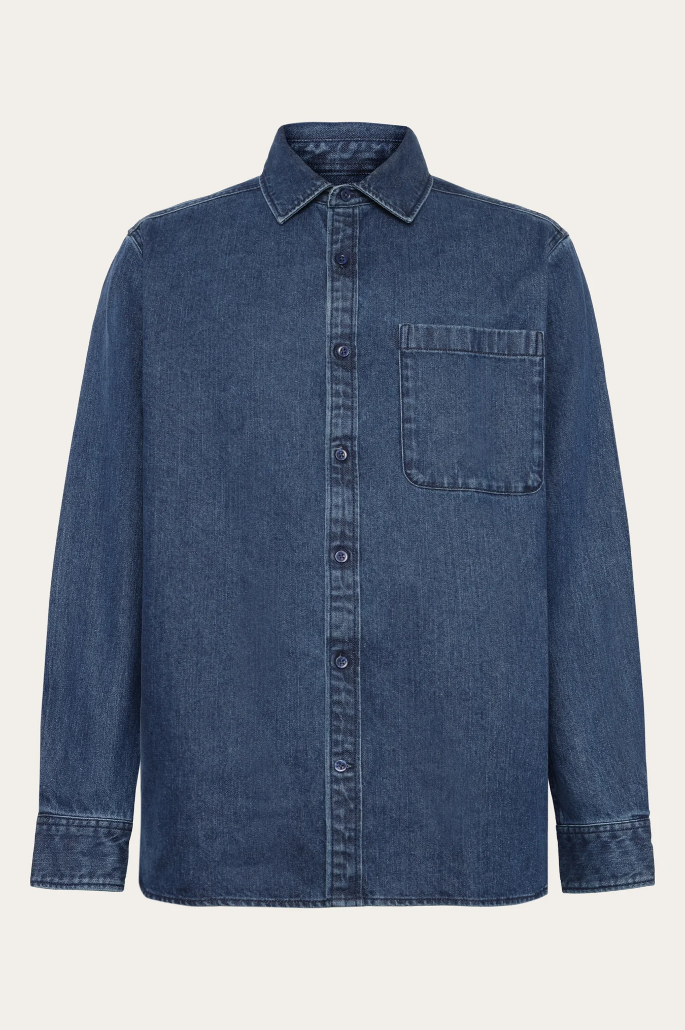 Natural Indigo Denim Shirt Made Of Organic Cotton
