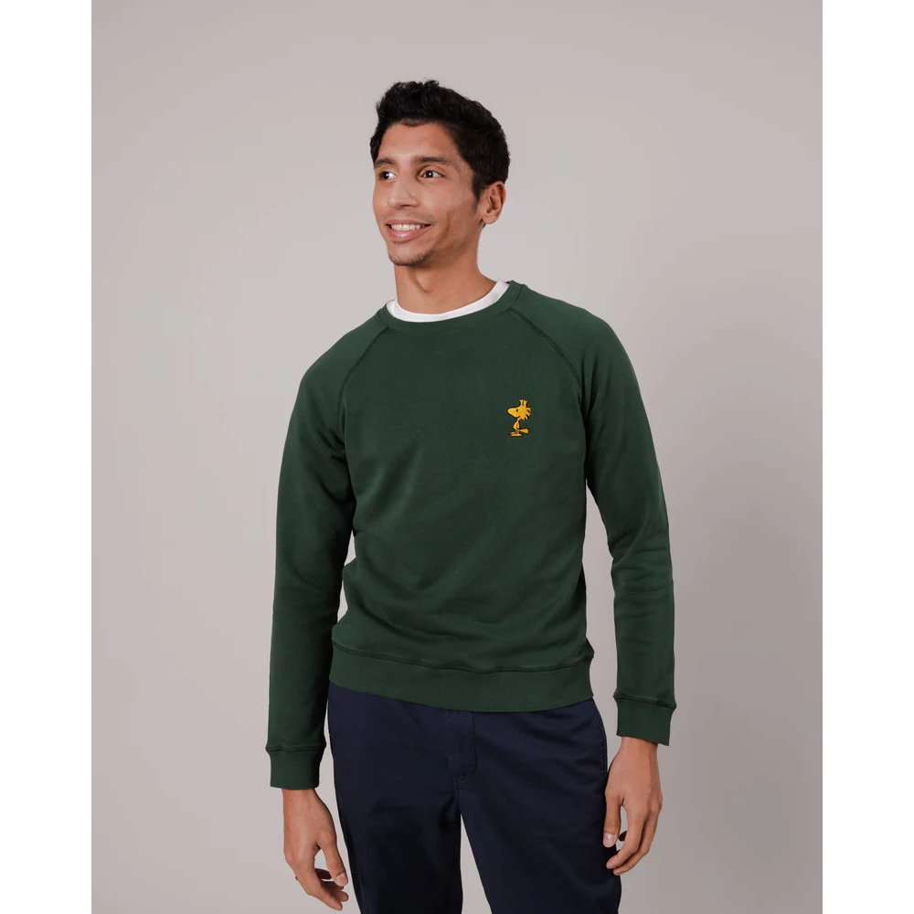 Brava Fabrics Woodstock Embroidered Green Sweatshirt