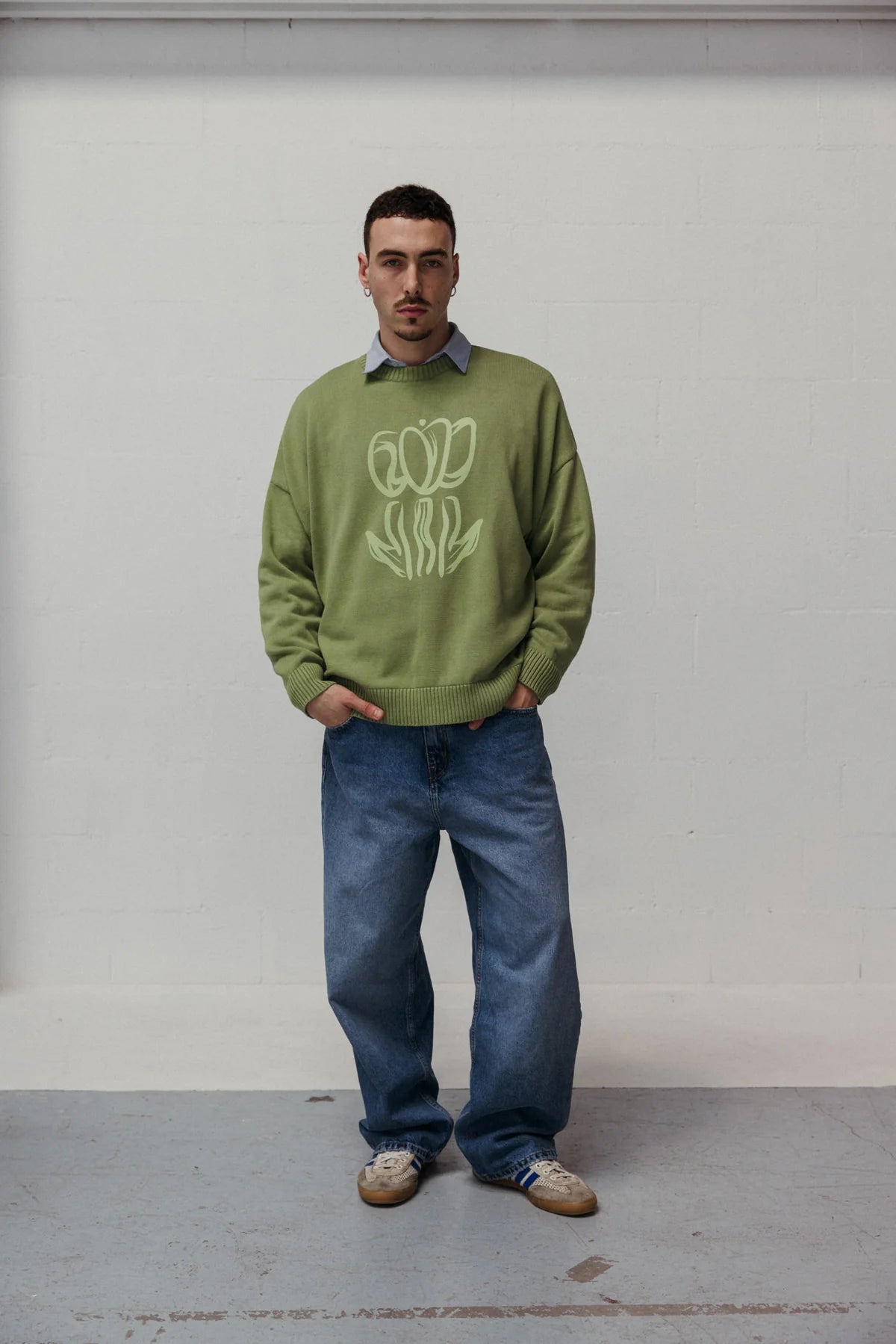 Printed Tulip Sweater Made Of Organic Cotton