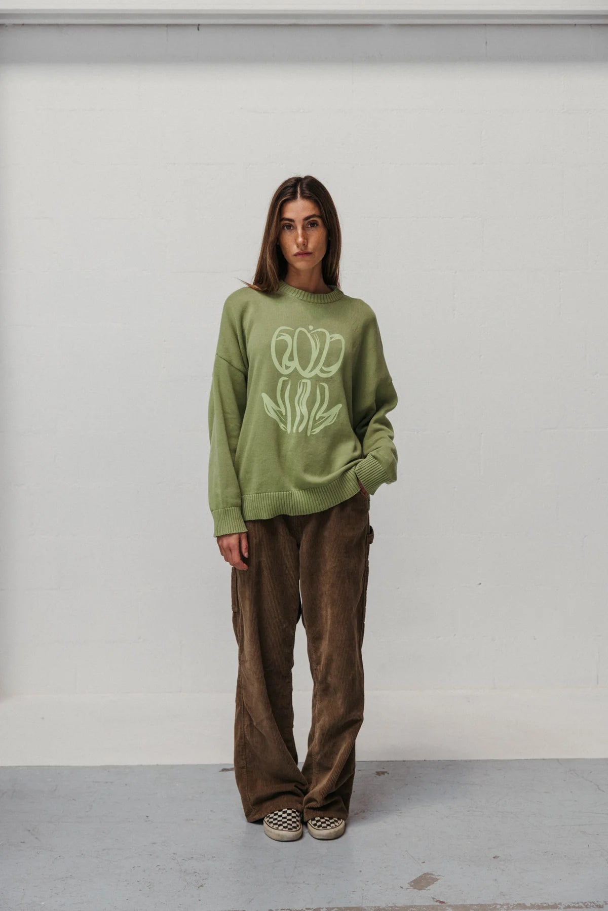 Printed Tulip Sweater Made Of Organic Cotton