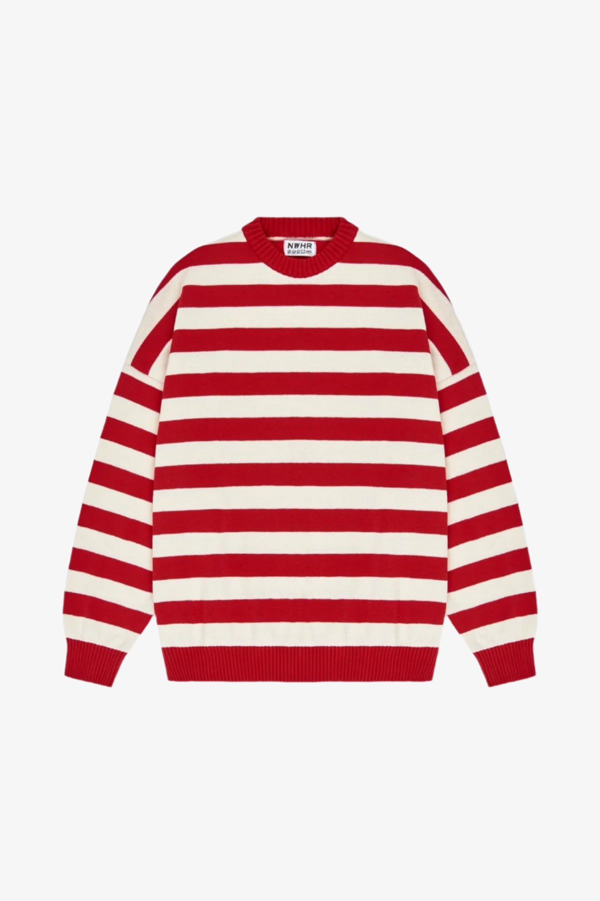 Loose Red Stripes Sweater Made Of Organic Cotton