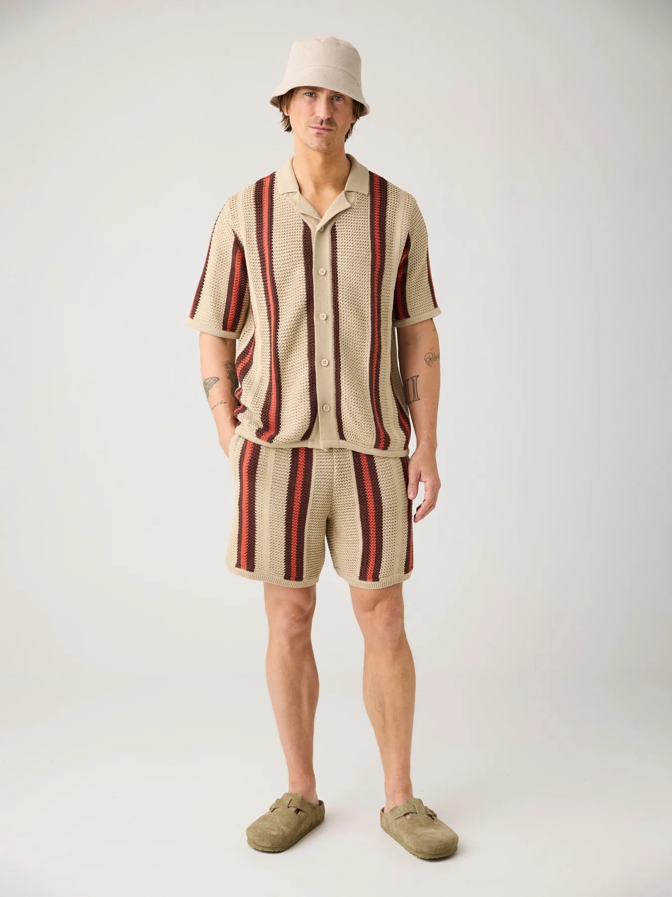 Regular Striped Knit Shirt Made Of Organic Cotton