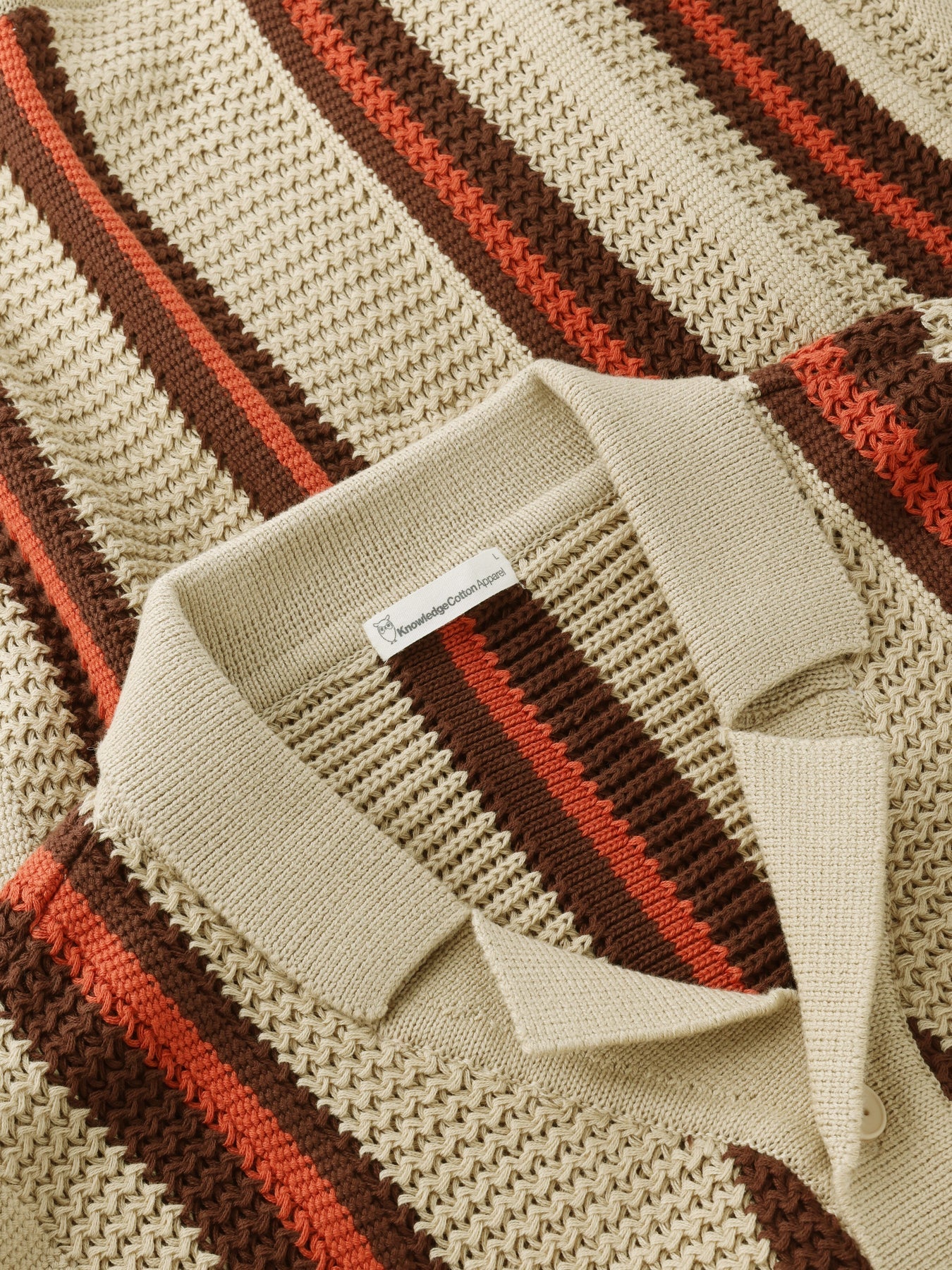Regular Striped Knit Shirt Made Of Organic Cotton