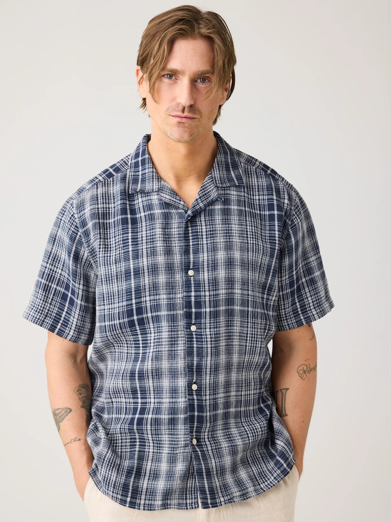 Relaxed Short Sleeve Shirt Made Of Organic Linen